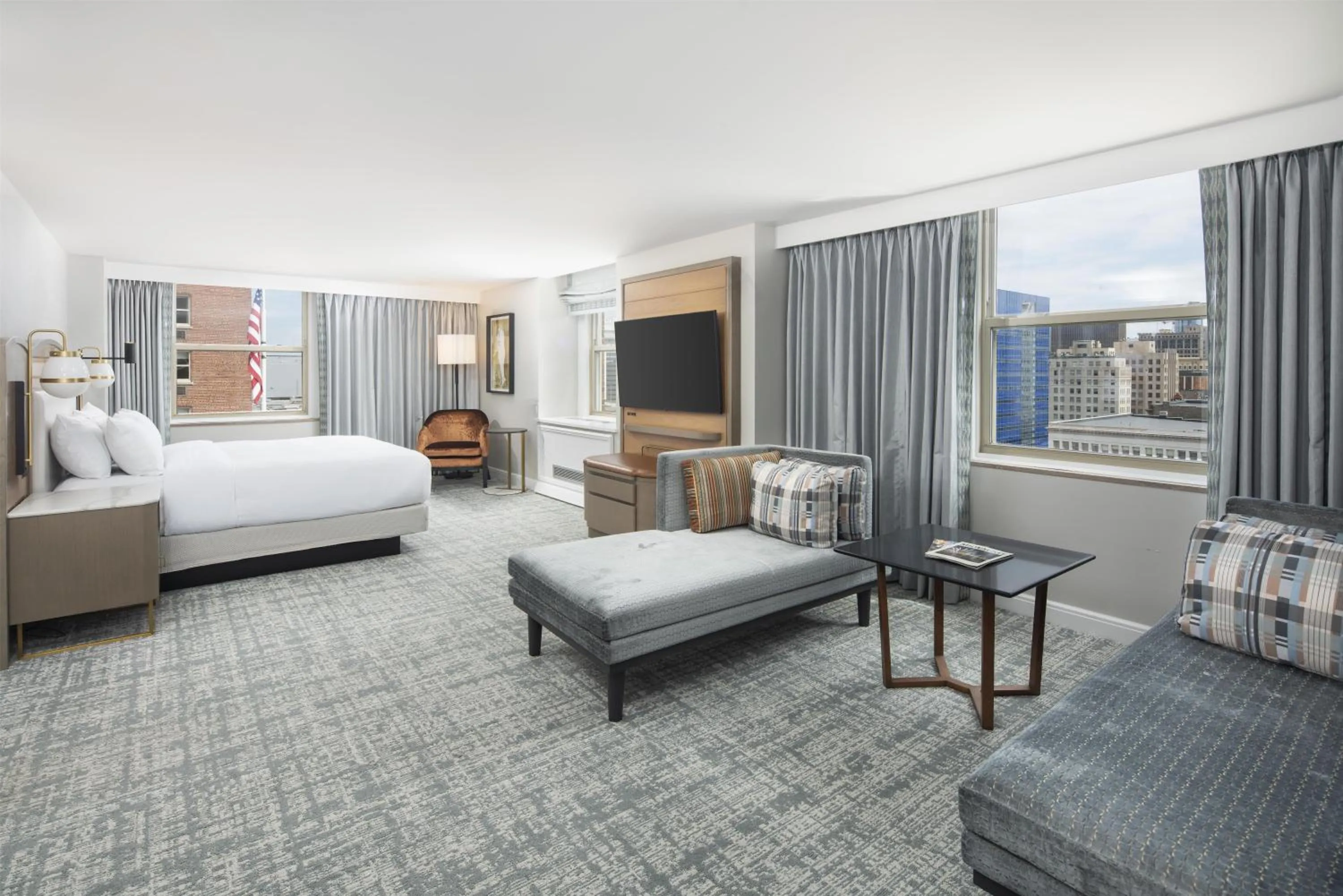 Bed in Hilton Milwaukee