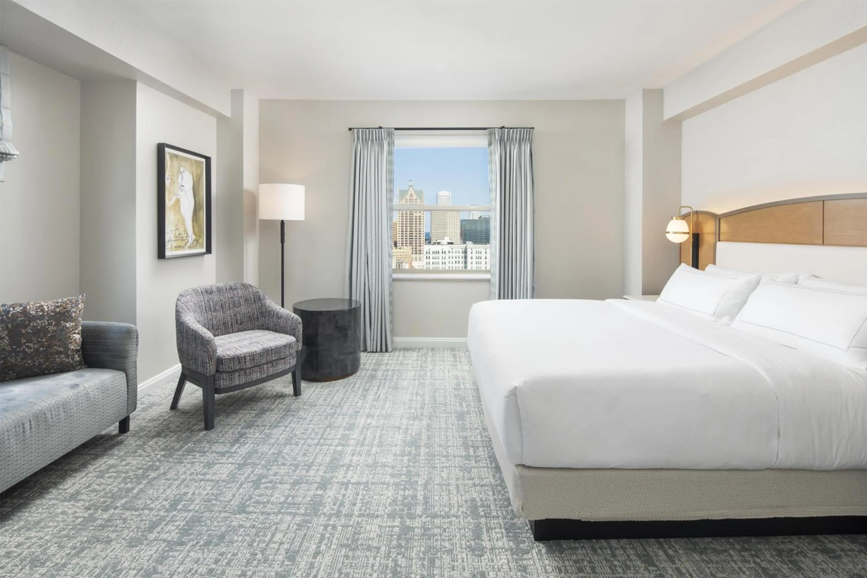 Bed in Hilton Milwaukee