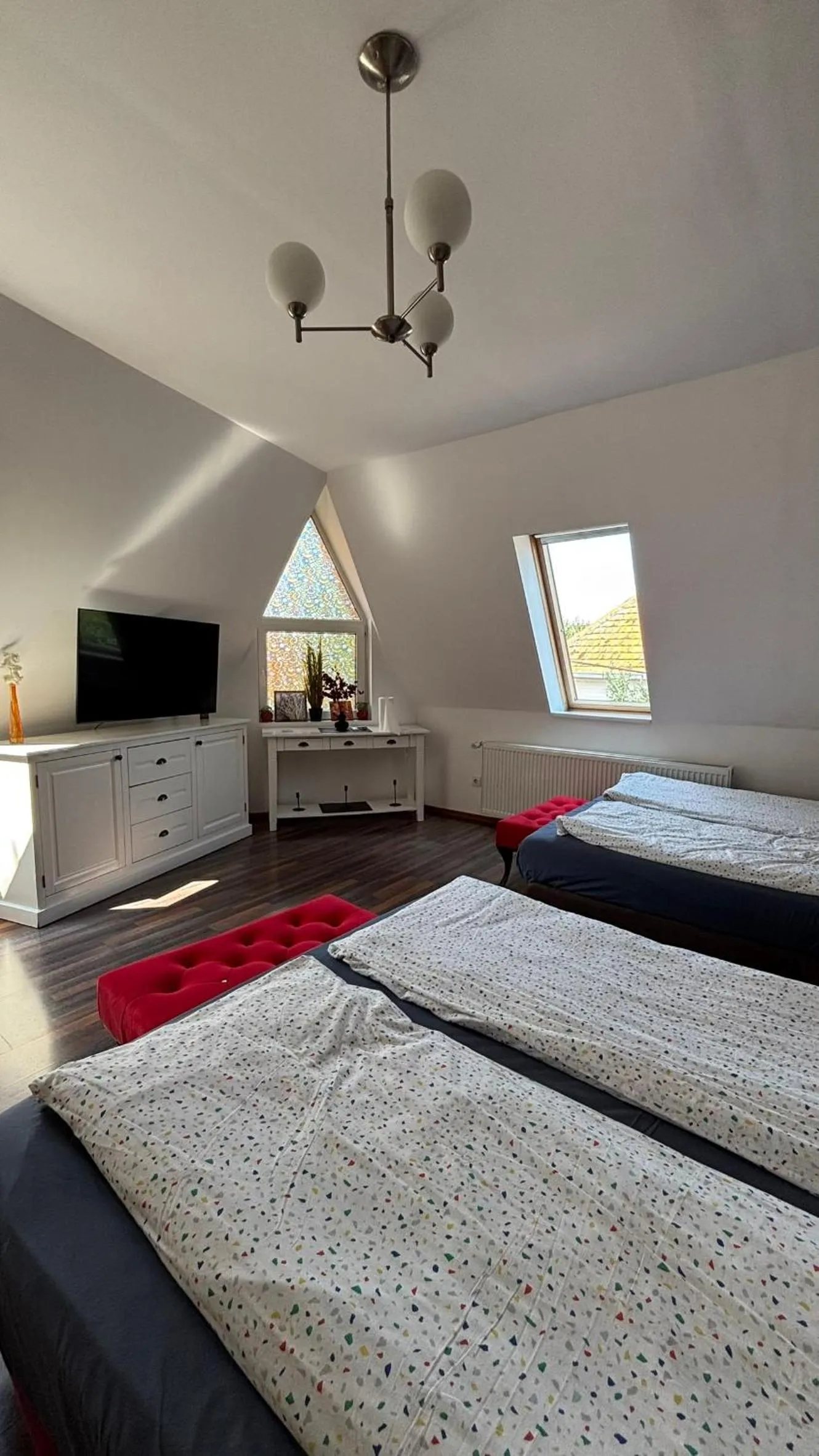 Bed in Pannónia Rooms and Apartments