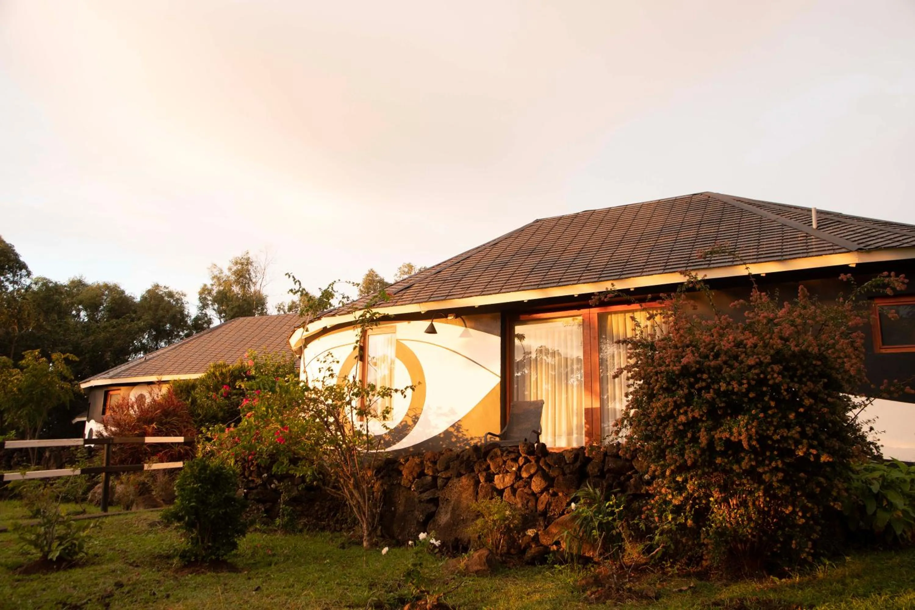 Inner courtyard view in Altiplanico Rapa Nui