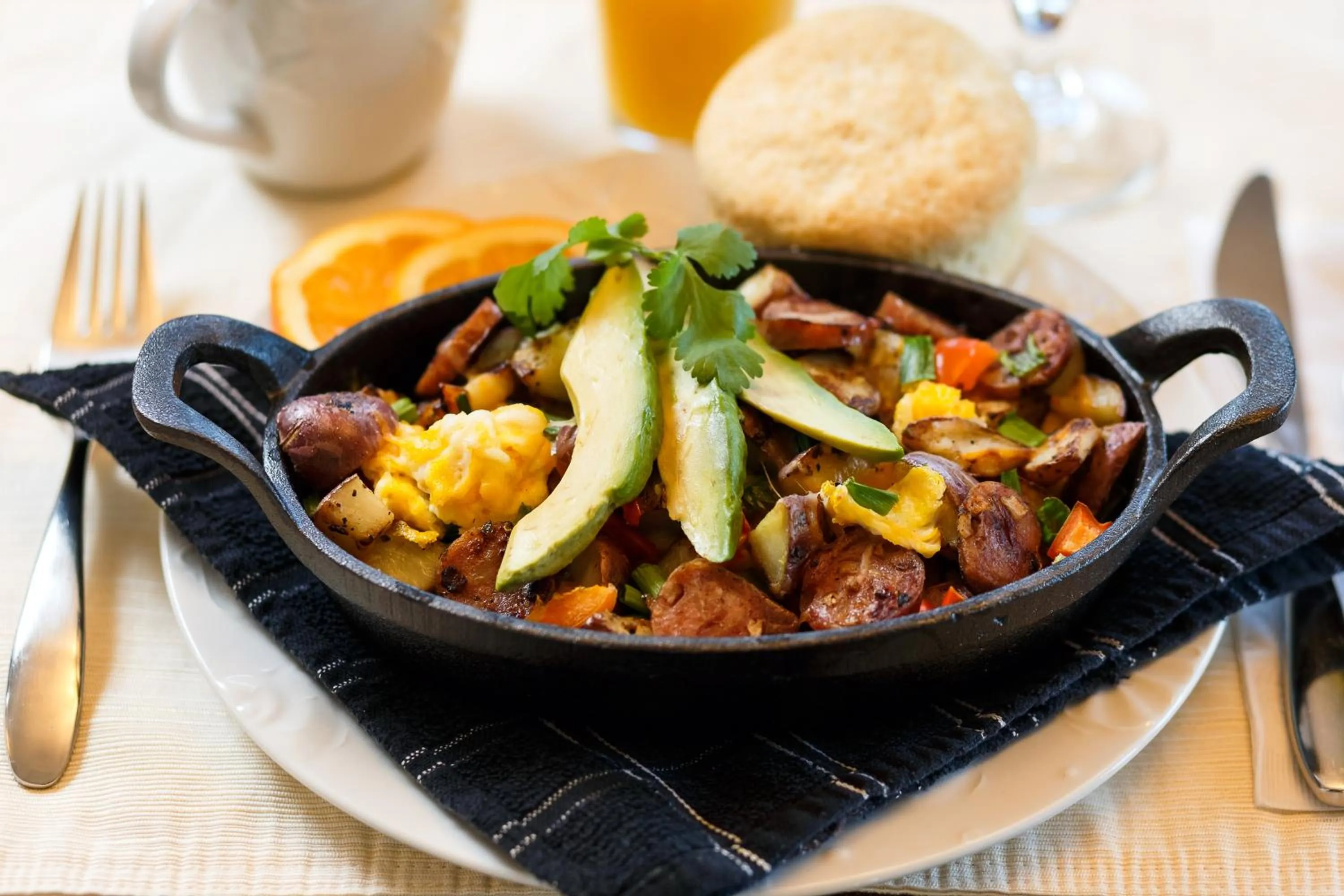 American breakfast in Nantucket Inn - Anacortes