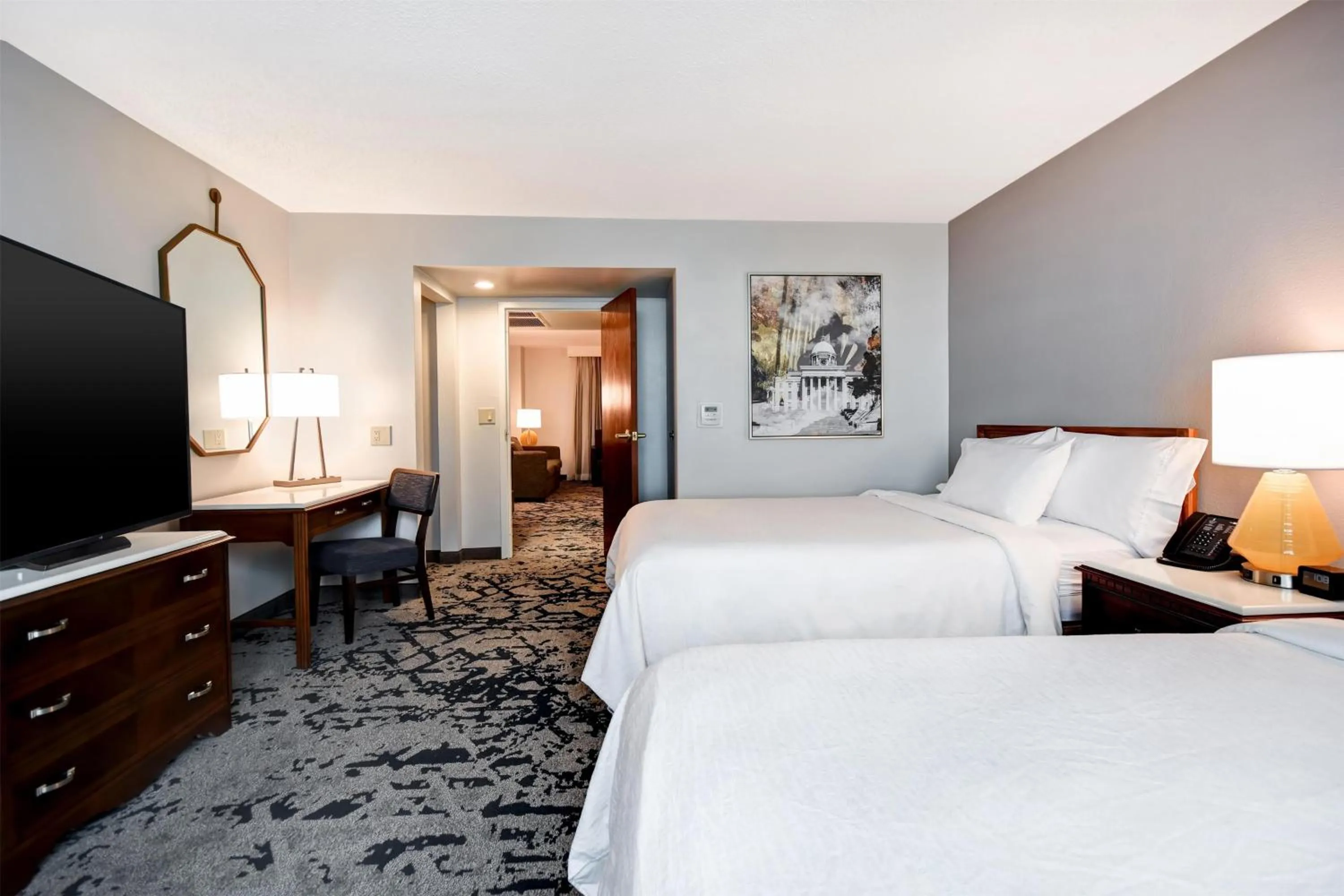 Bed in Embassy Suites Montgomery - Hotel & Conference Center