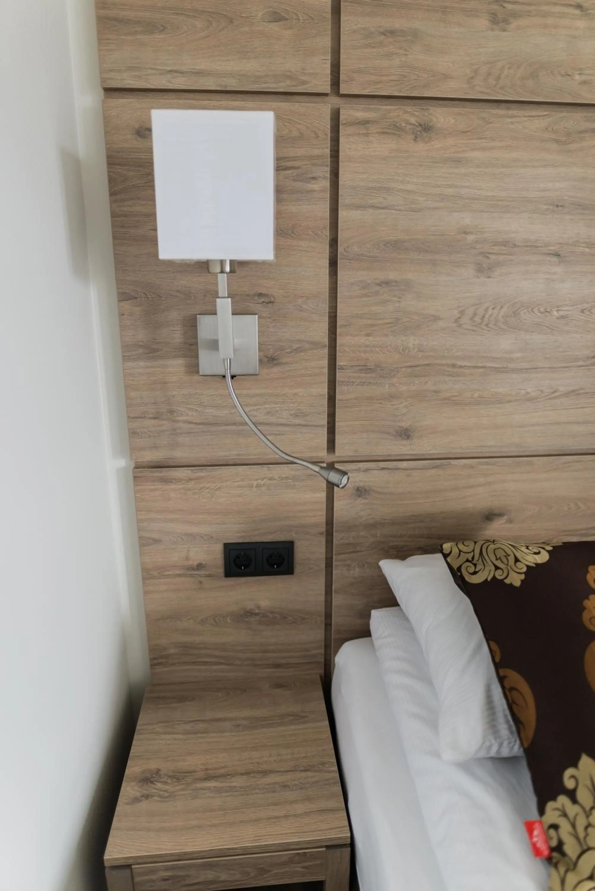 Decorative detail, Bed in Hotel Duus by Keflavik Airport