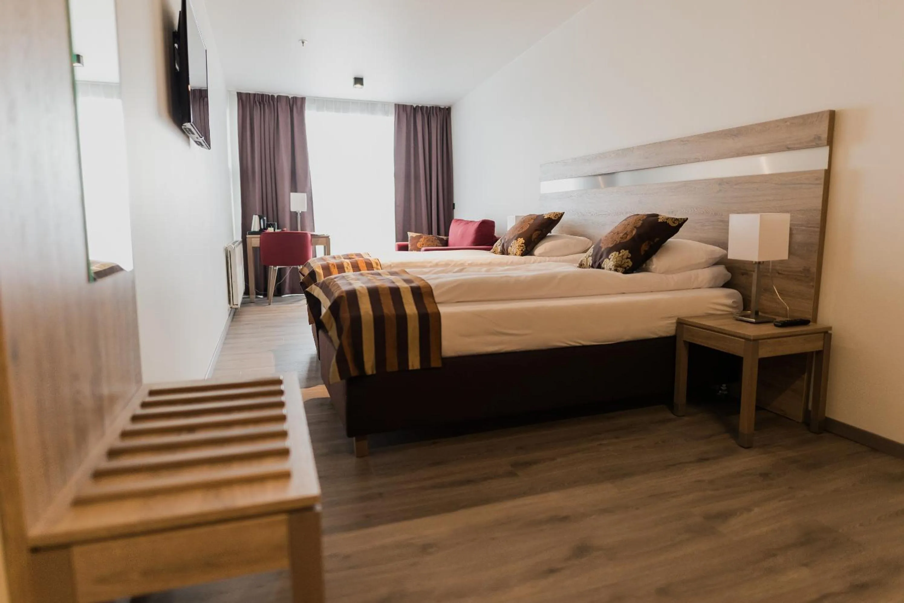 Bed in Hotel Duus by Keflavik Airport