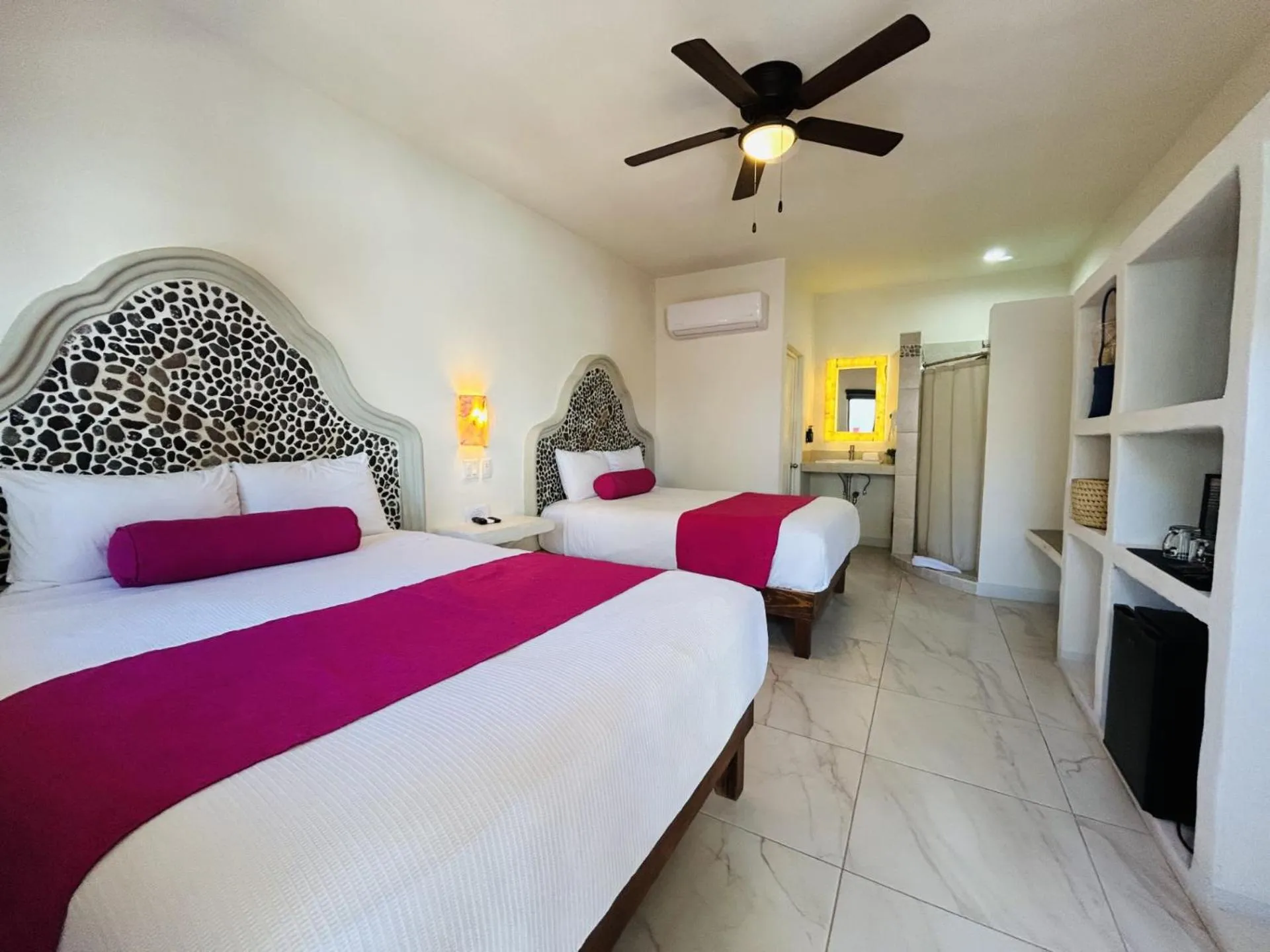 Bed in Paraiso Azul Hotel