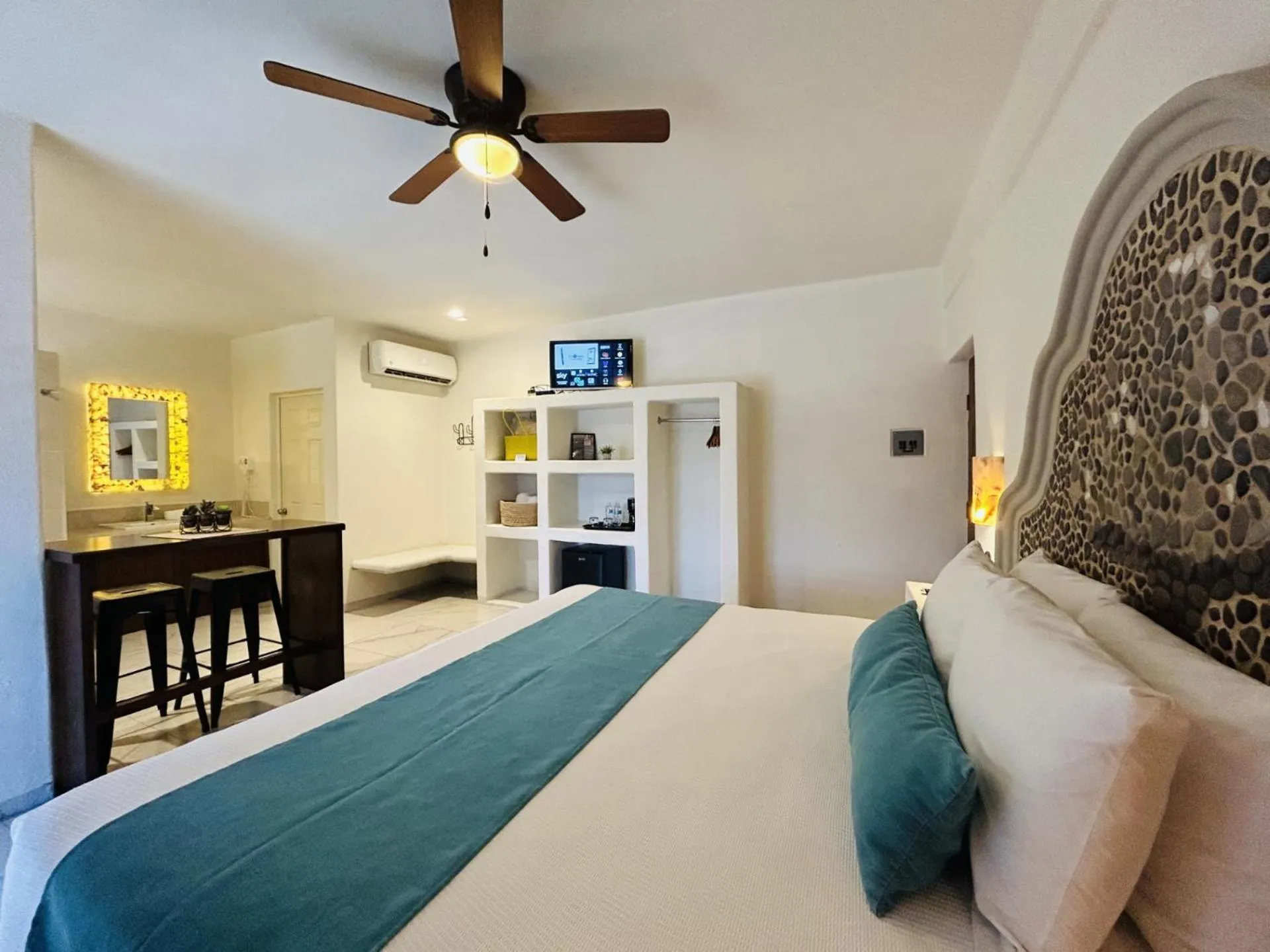 Bed in Paraiso Azul Hotel