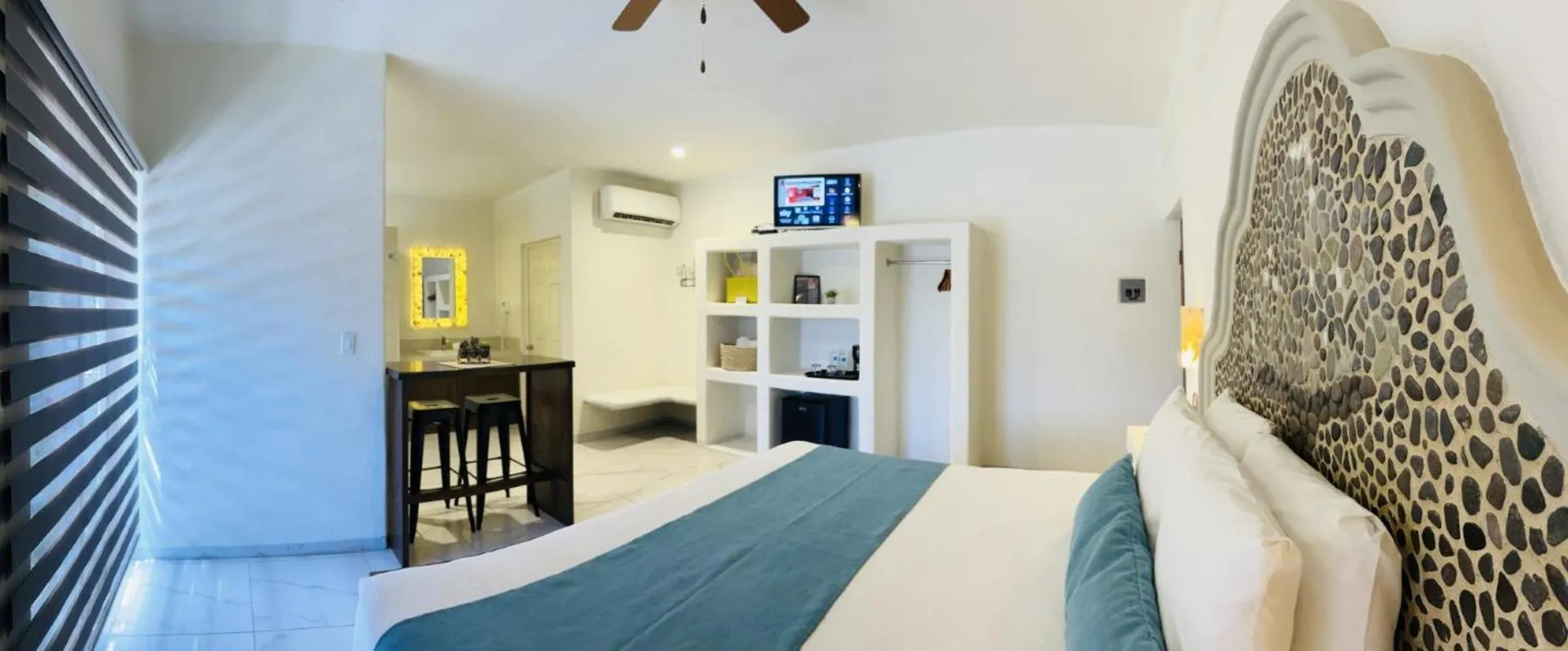 Bed in Paraiso Azul Hotel