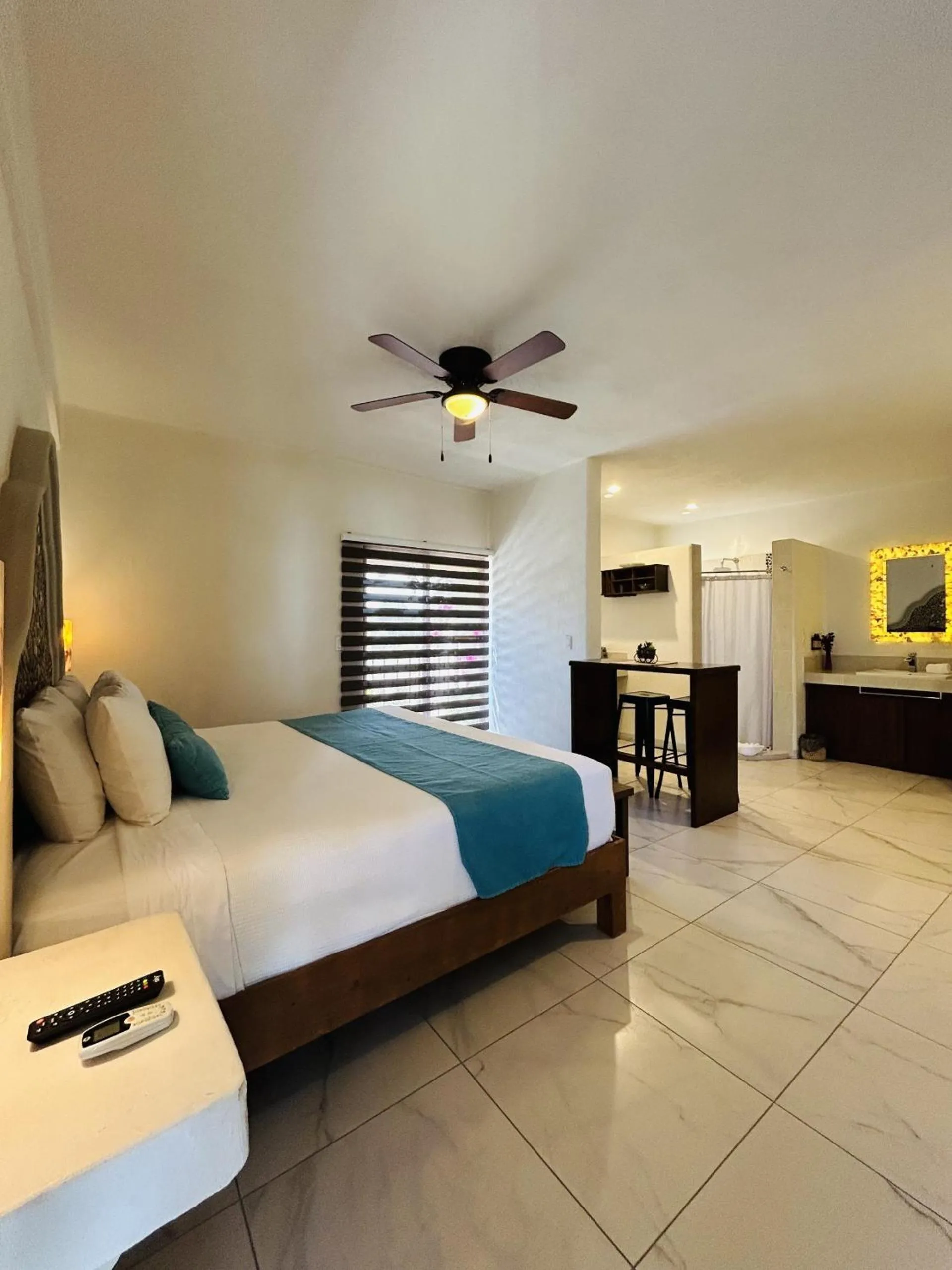 Bed in Paraiso Azul Hotel