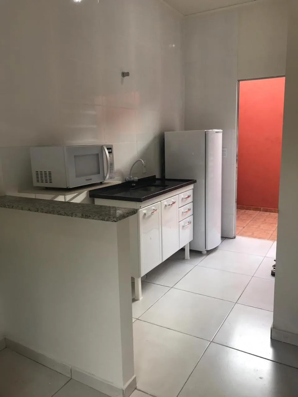 Kitchen or kitchenette in Flat Thermas Olimpia - 300 metros do Thermas dos Laranjais