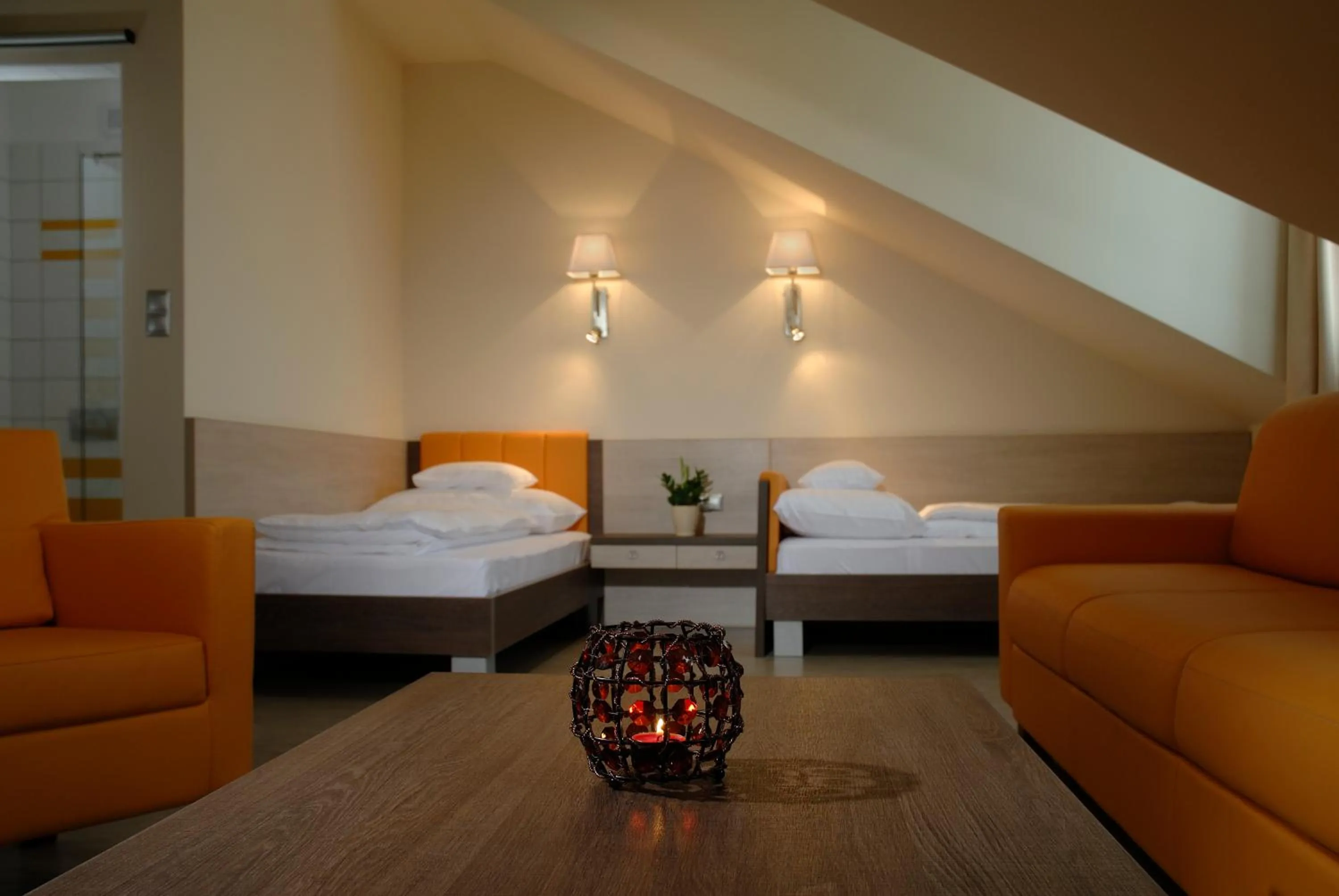 Decorative detail, Bed in Gokart Hotel