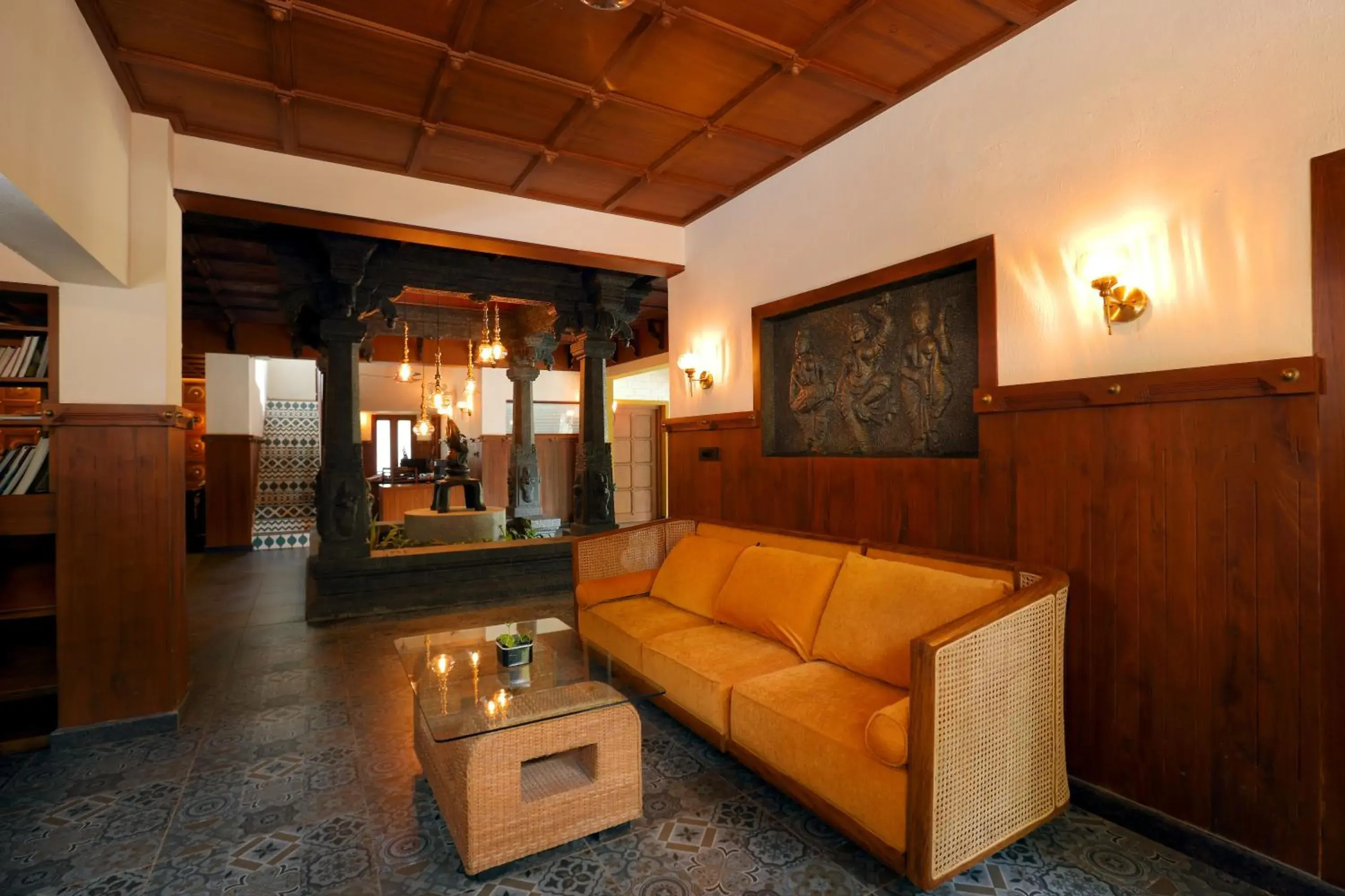 Lobby or reception in The World Backwaters, Alleppey Lobby or reception in The World Backwaters, Alleppey