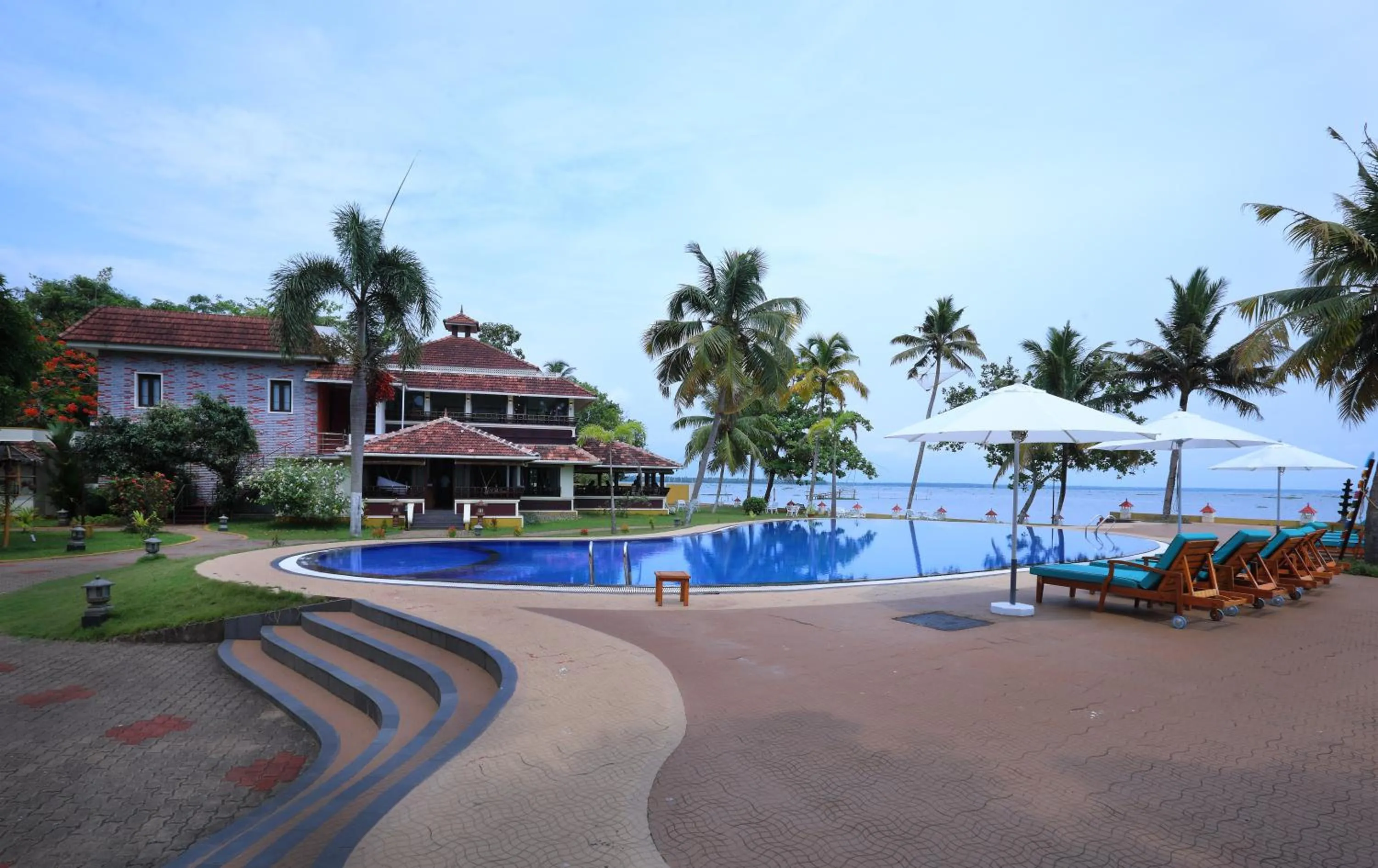 Swimming pool in The World Backwaters, Alleppey