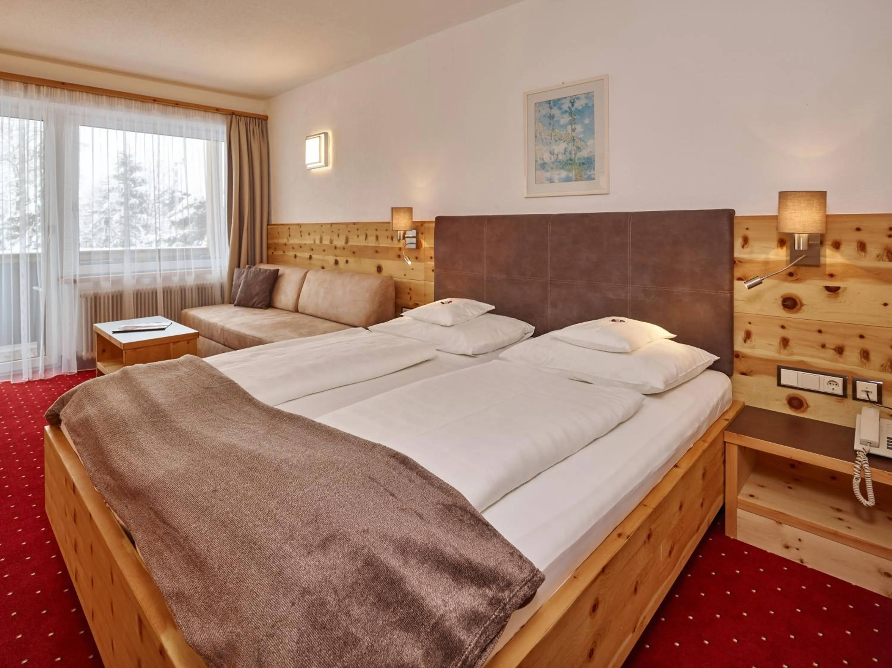 Bed in Hotel Seefelderhof