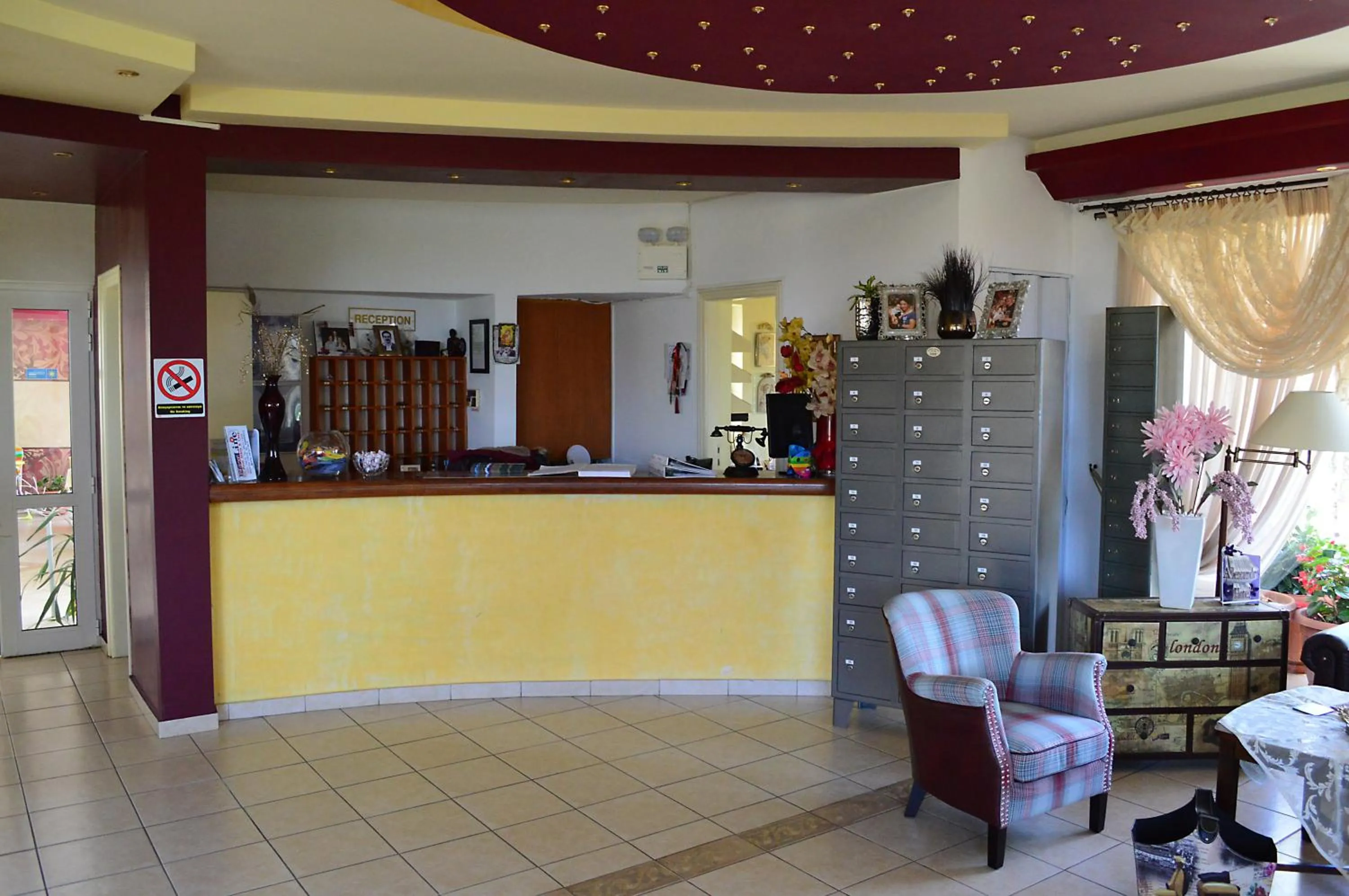 Lobby or reception in Alexandros Hotel