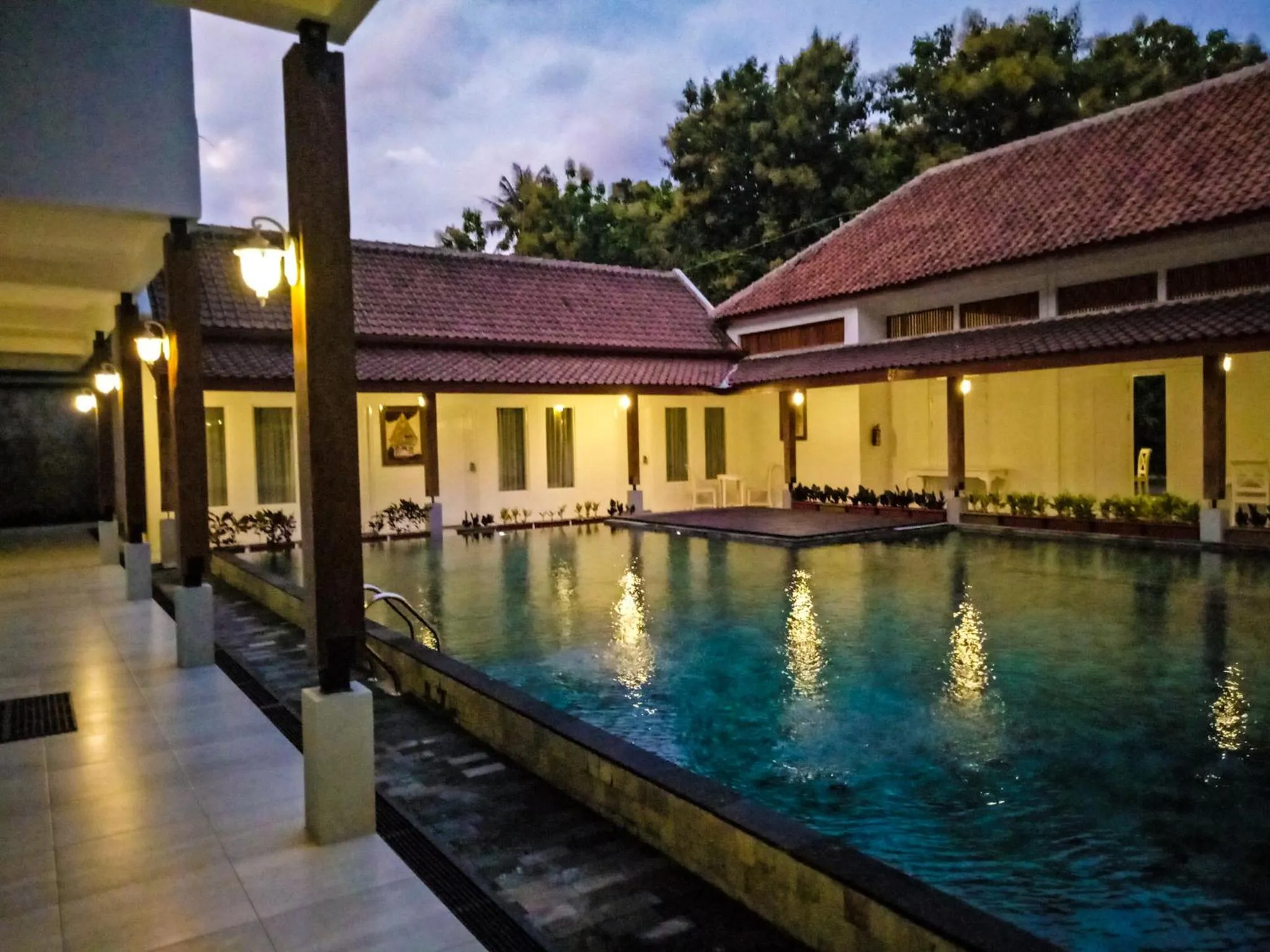 Pool view in Sinom Borobudur Heritage Hotel
