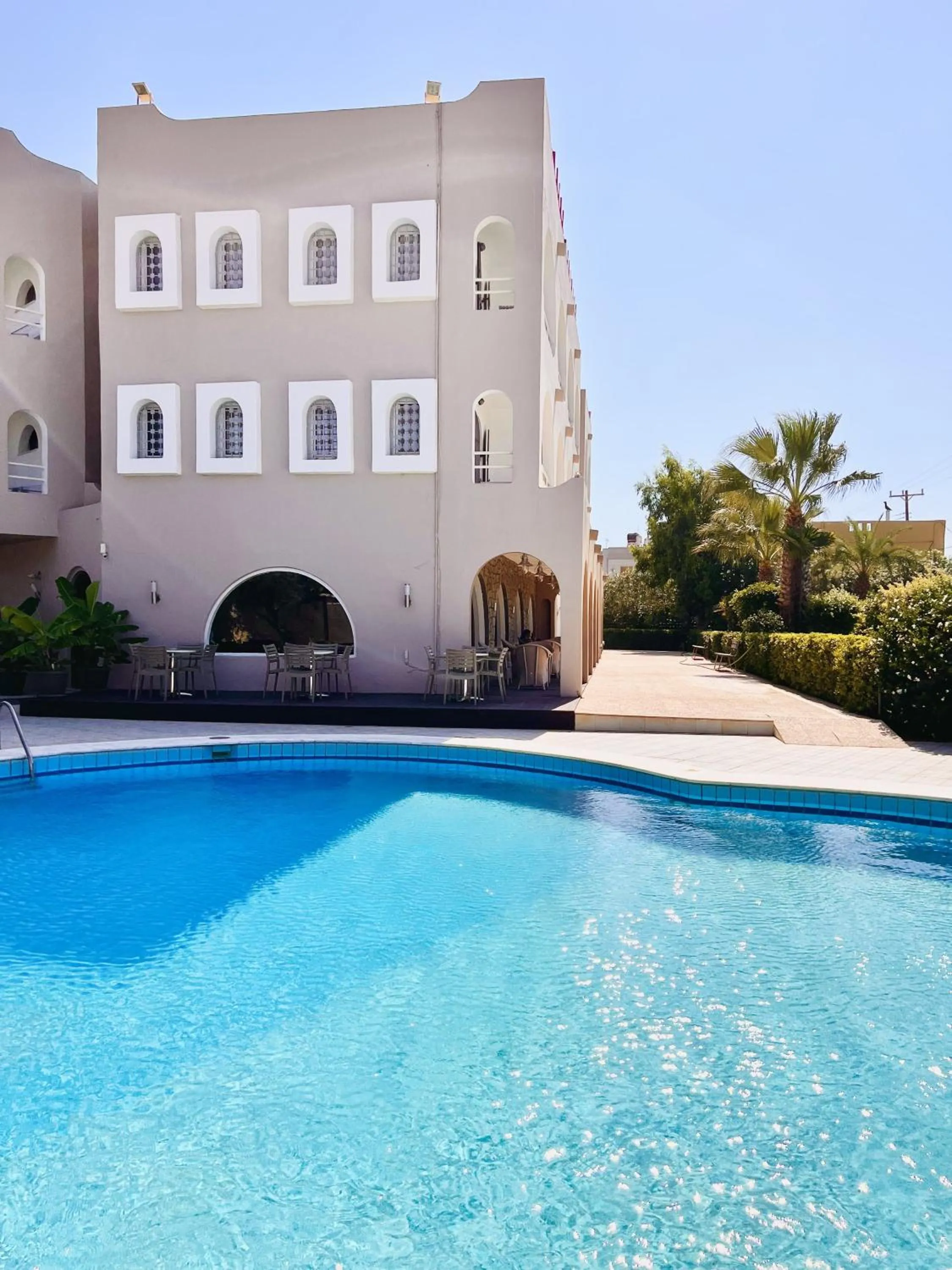 Pool view in Karteros Hotel