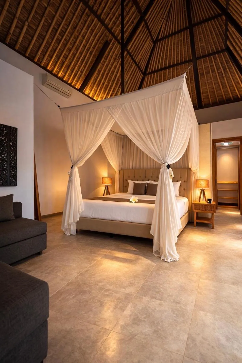 Bed in Lempuyang Boutique Hotel
