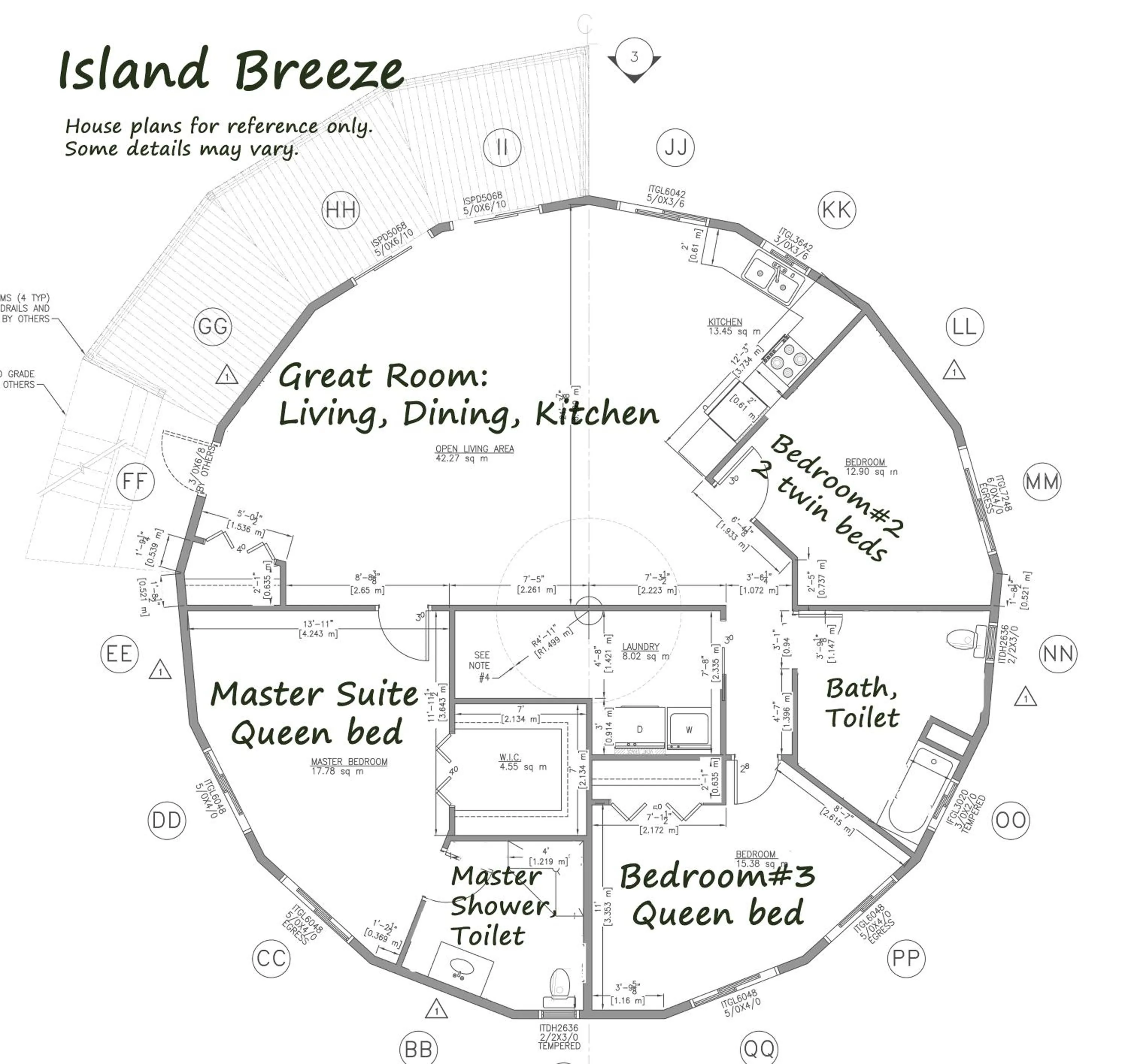 Bird's eye view in Island Breeze - Round House with BBQ - Wooden Hot Tub - Beach