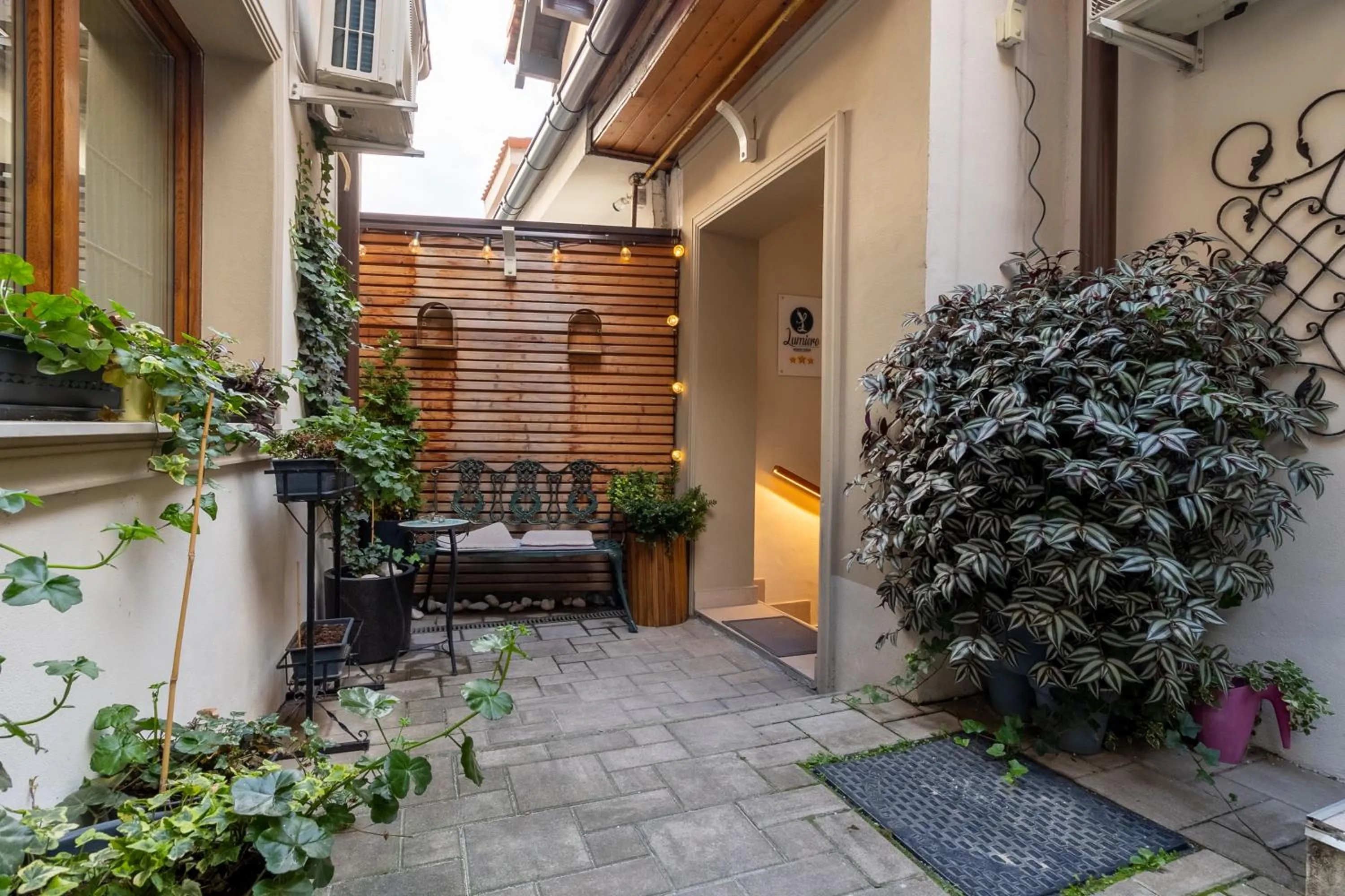 Inner courtyard view in Lumiere House Sibiu