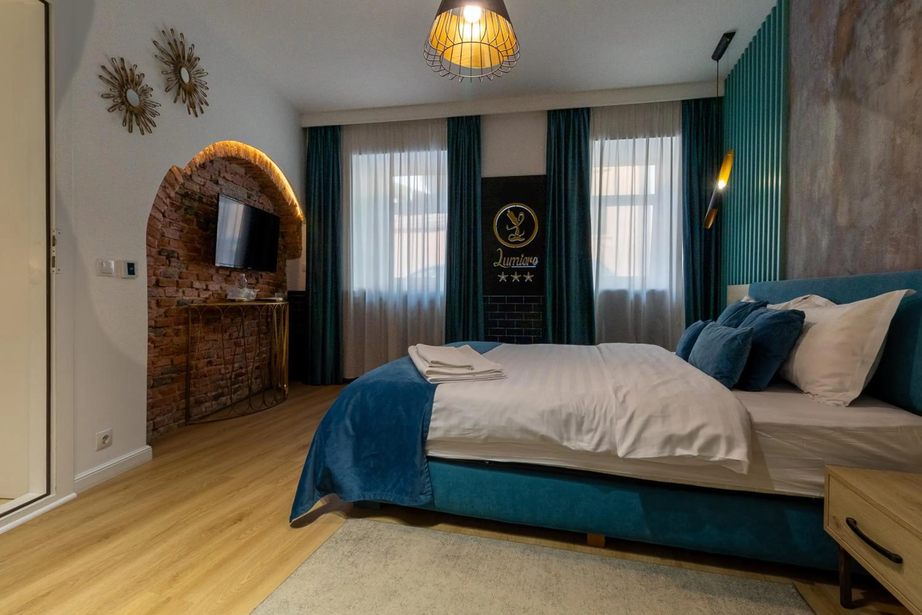 Bed in Lumiere House Sibiu