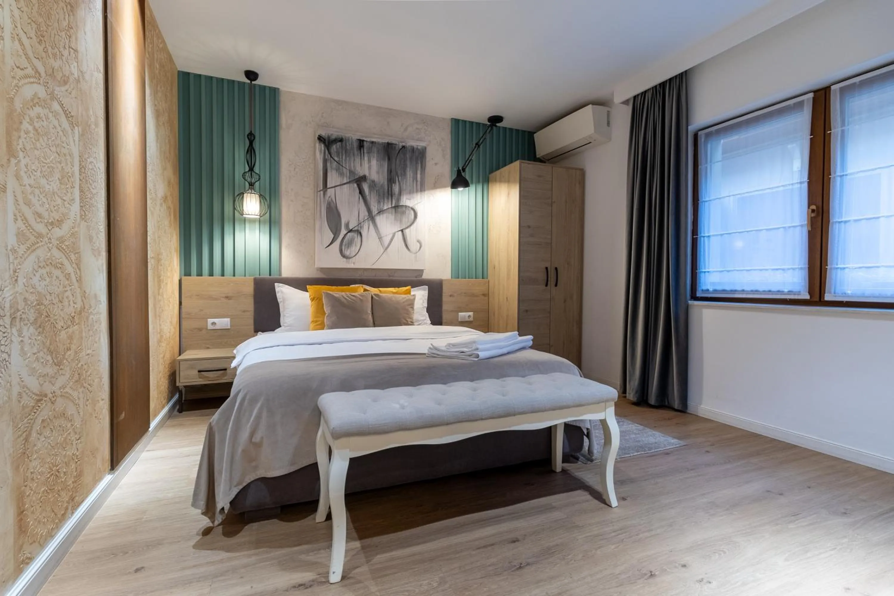 Bed in Lumiere House Sibiu