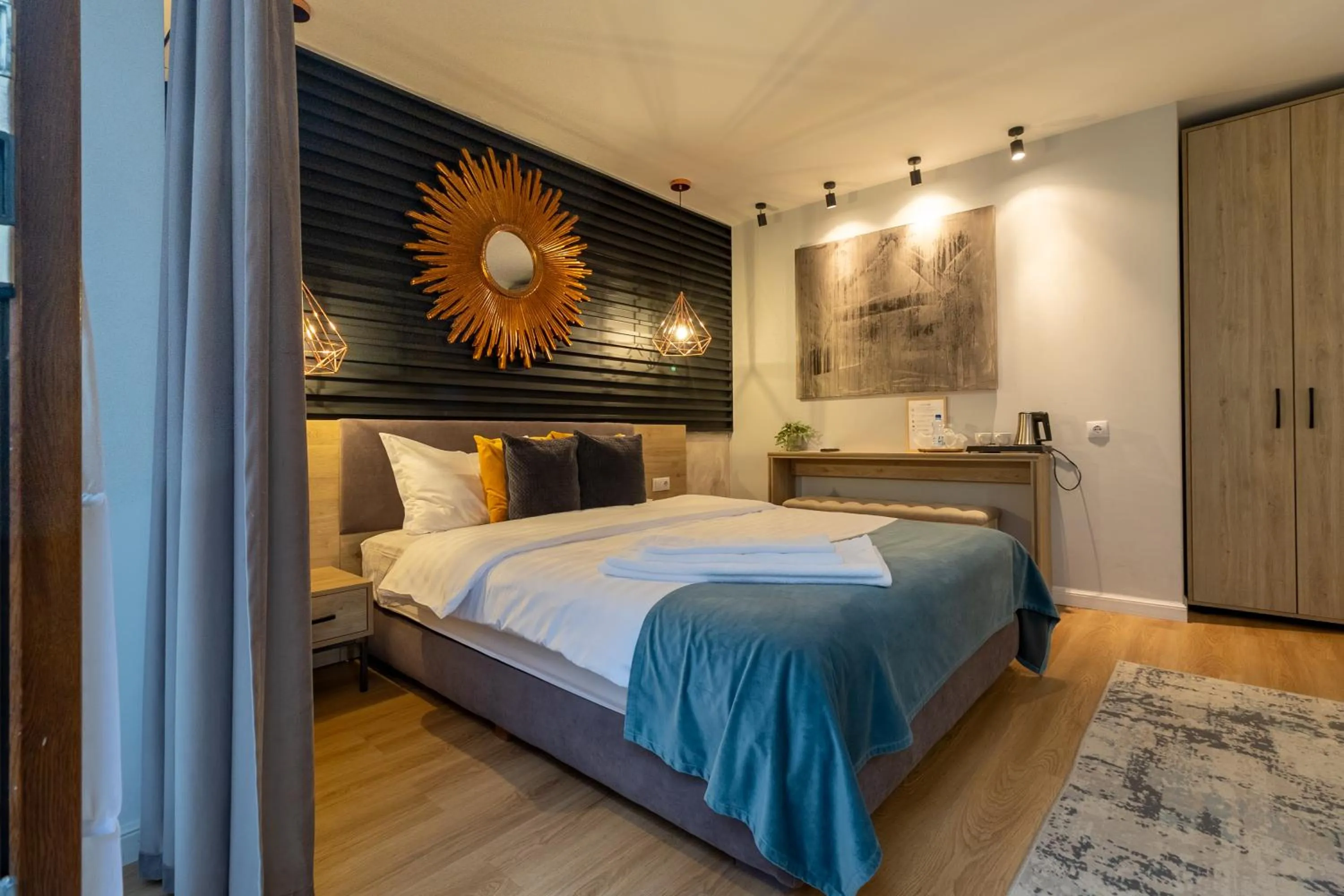 Bed in Lumiere House Sibiu