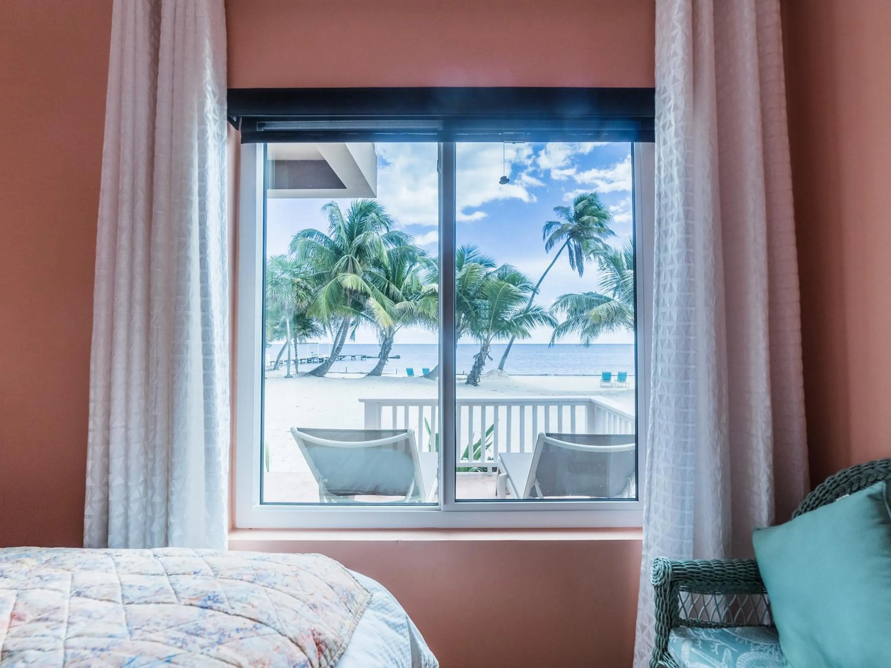 View (from property/room), Bed in Sapphire Beach Resort