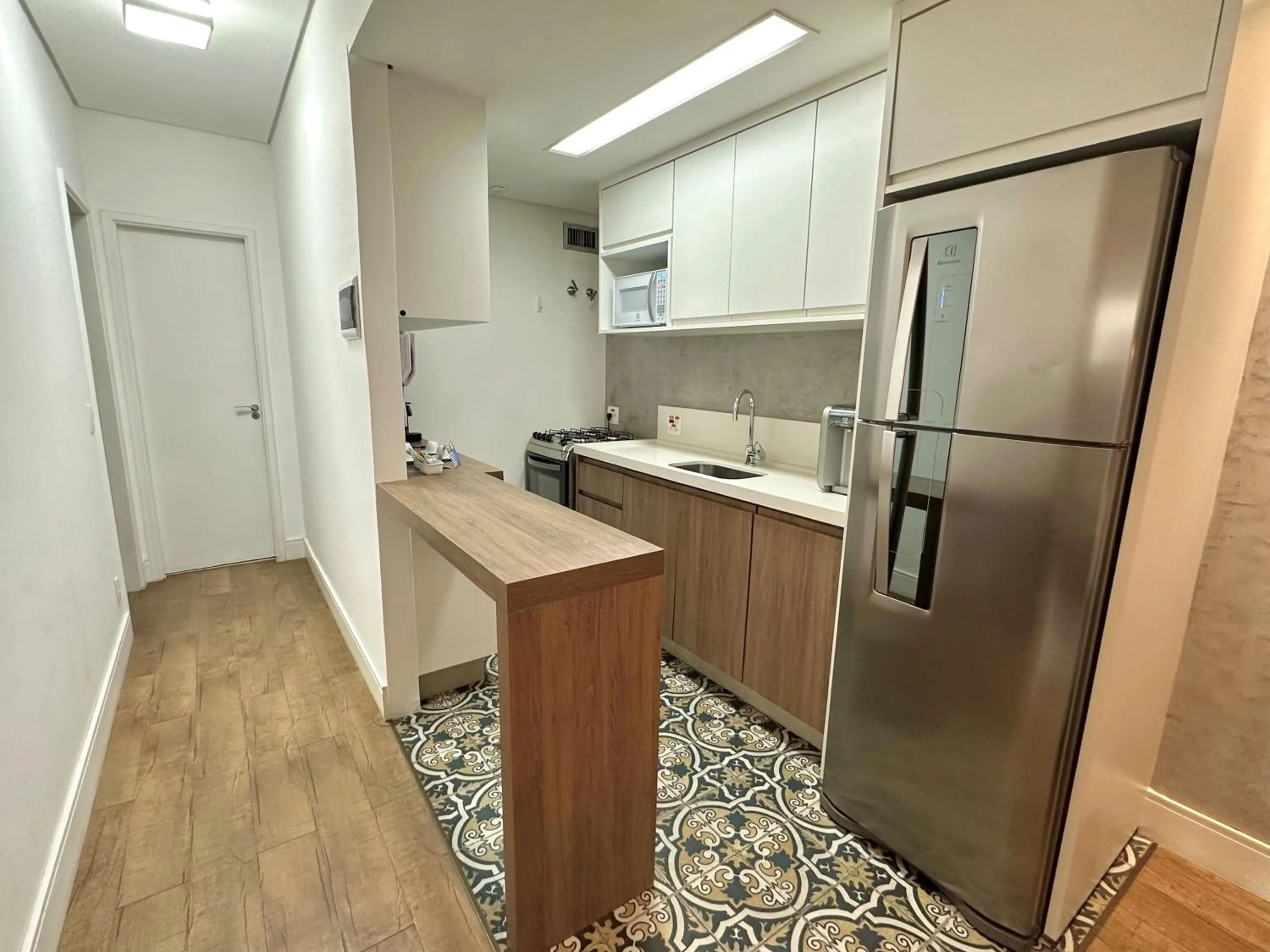 Kitchen or kitchenette in Travel Inn Flats Jardins