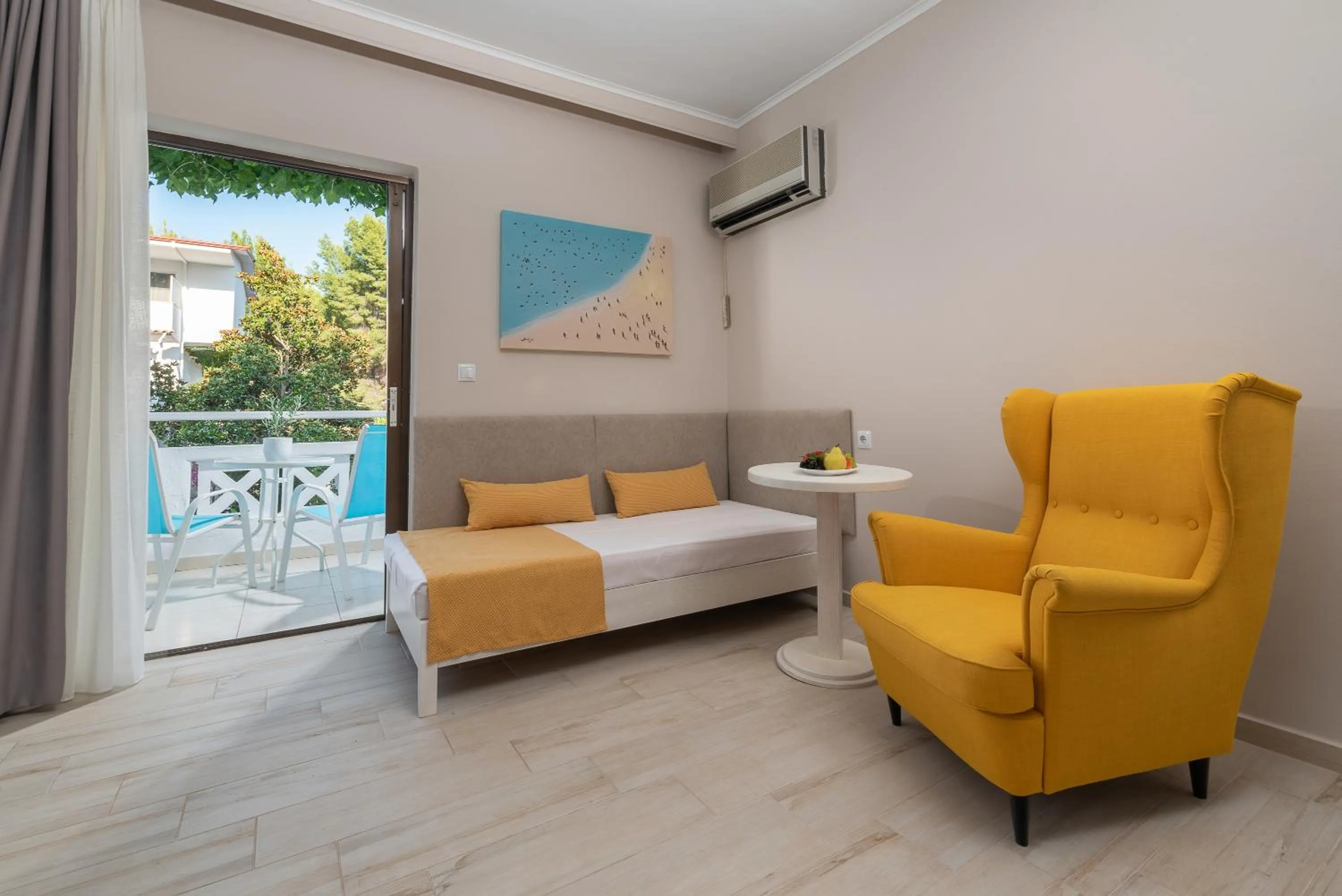 Photo of the whole room, Bed in Porfi Beach Hotel