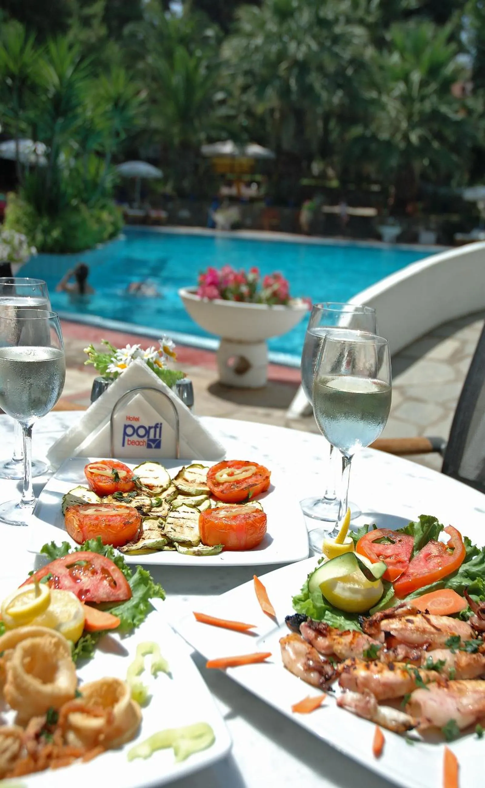 Food close-up in Porfi Beach Hotel