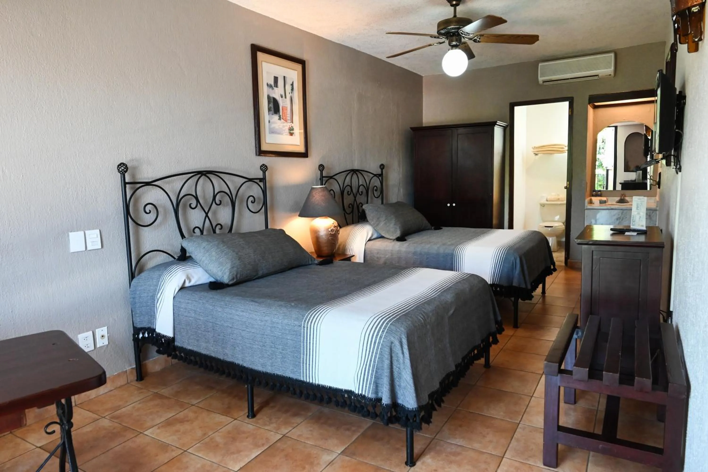 Bed in Hotel Hacienda