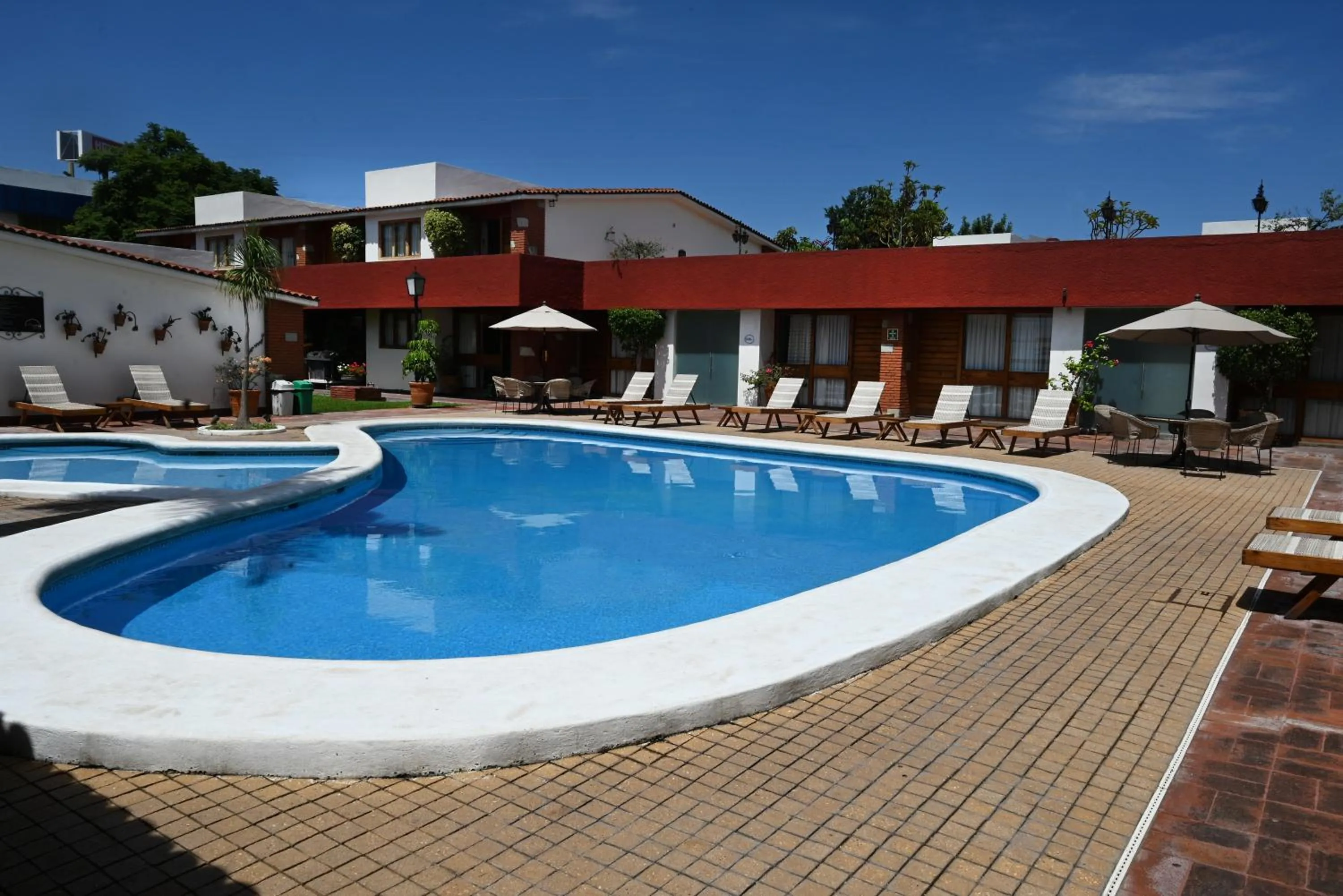 Pool view in Hotel Hacienda