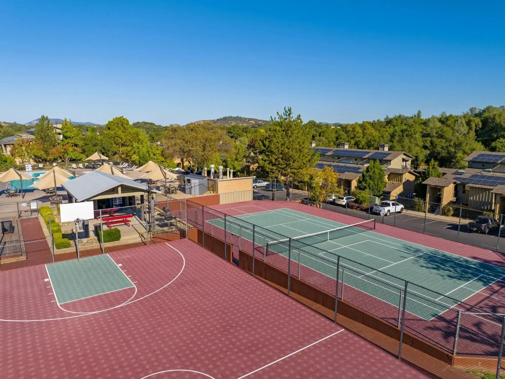Inner courtyard view in WorldMark Angels Camp Inner courtyard view in WorldMark Angels Camp