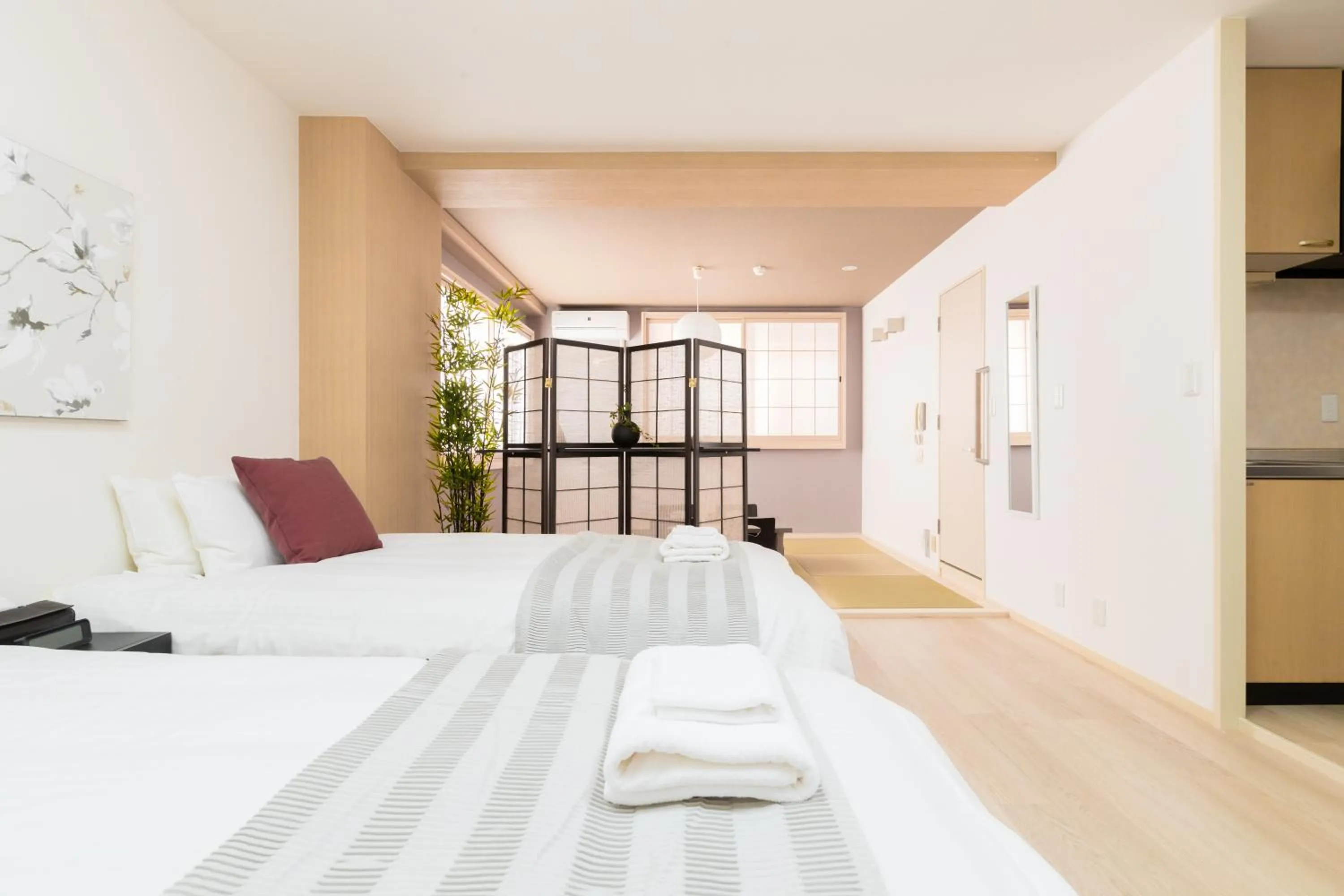 Bed in GuestHouse MIYABI