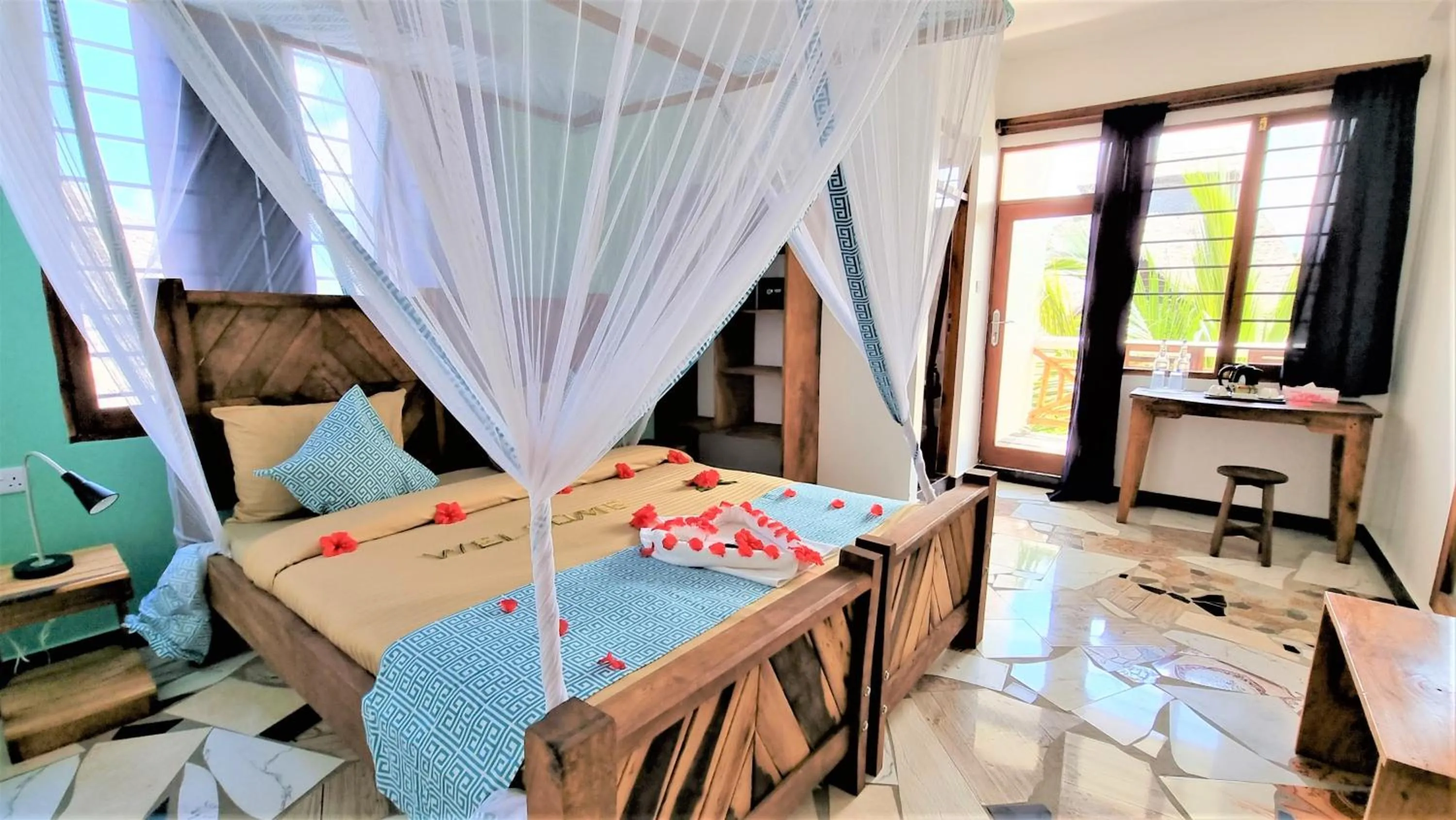 Bed in Paradise Beach Resort & Spa