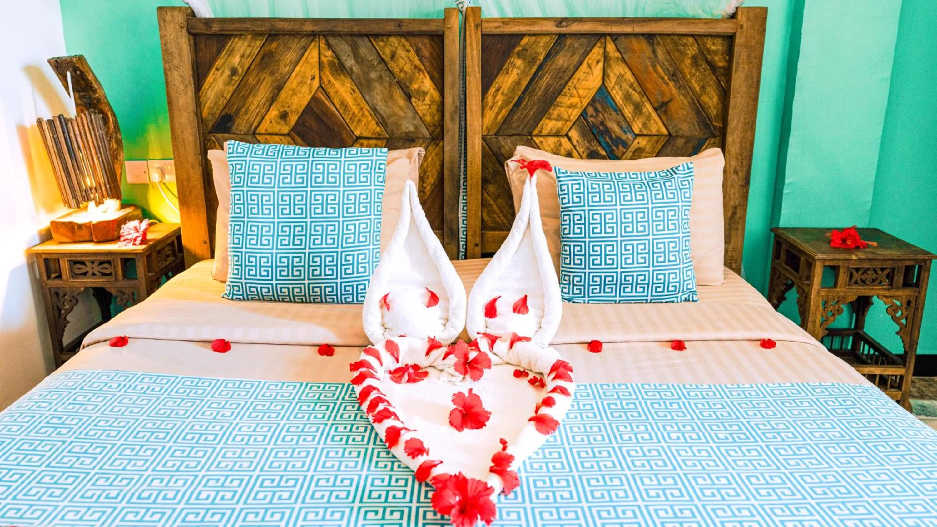 Bed in Paradise Beach Resort & Spa