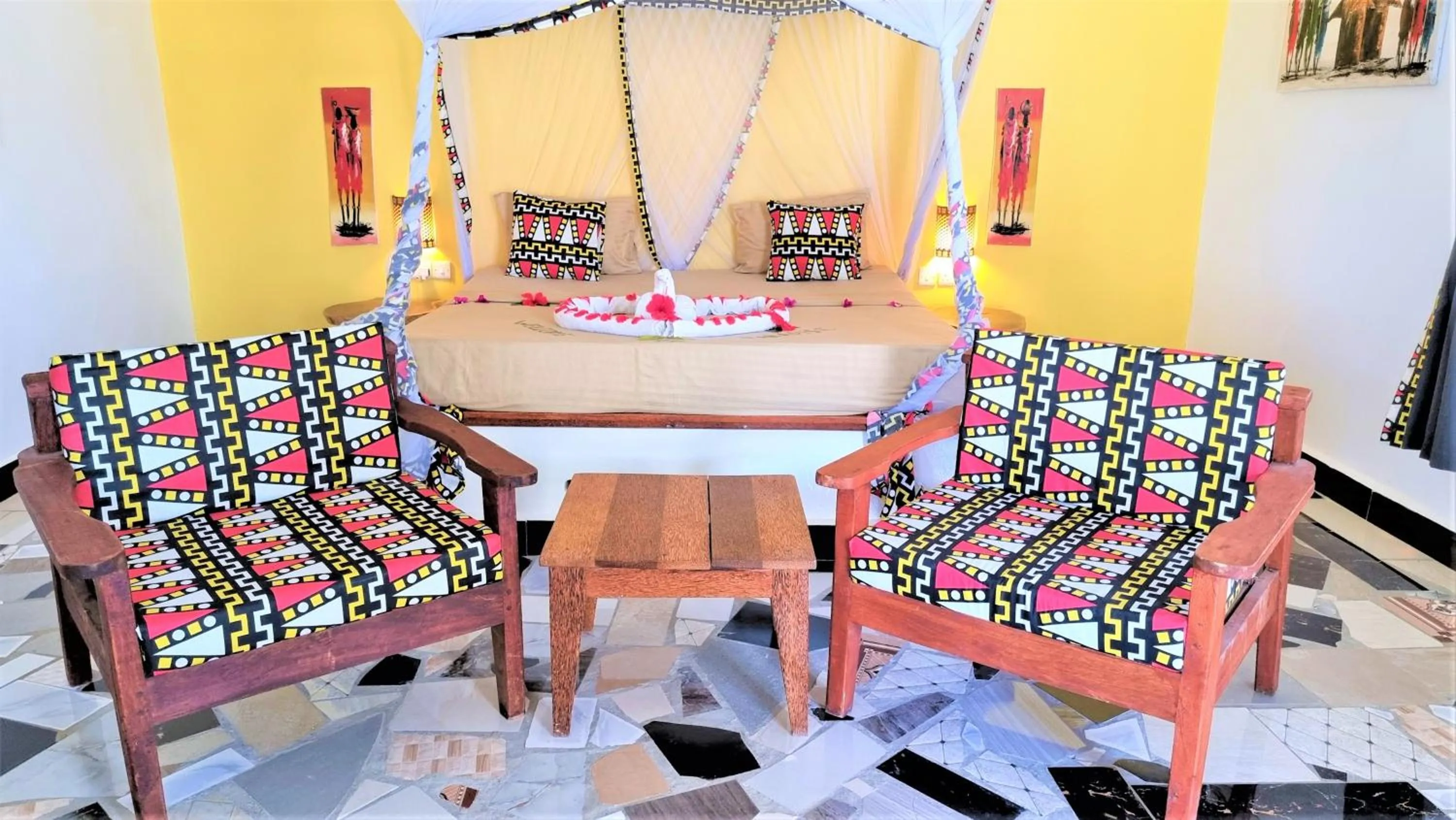 Bed in Paradise Beach Resort & Spa