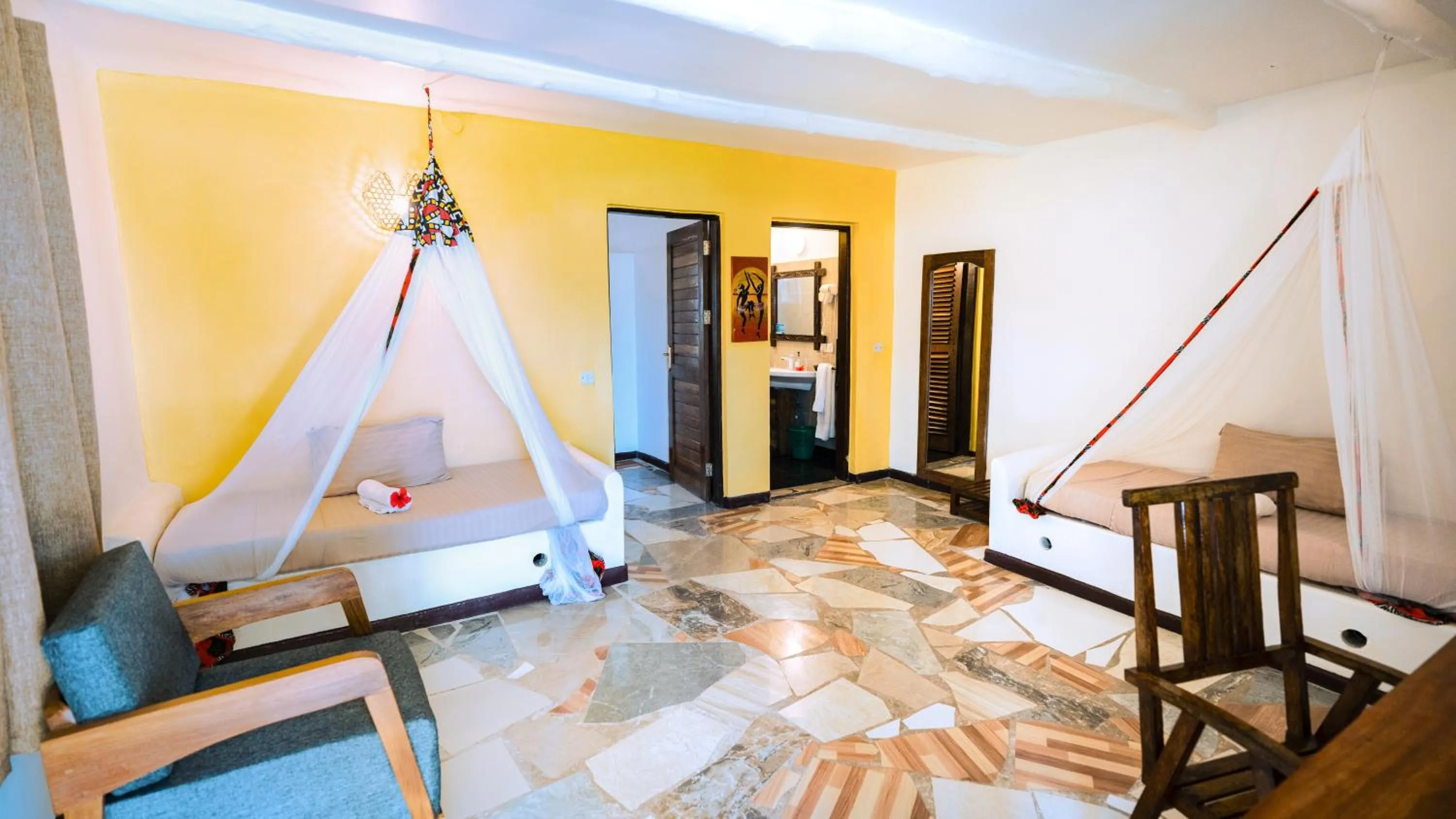 Bed in Paradise Beach Resort & Spa