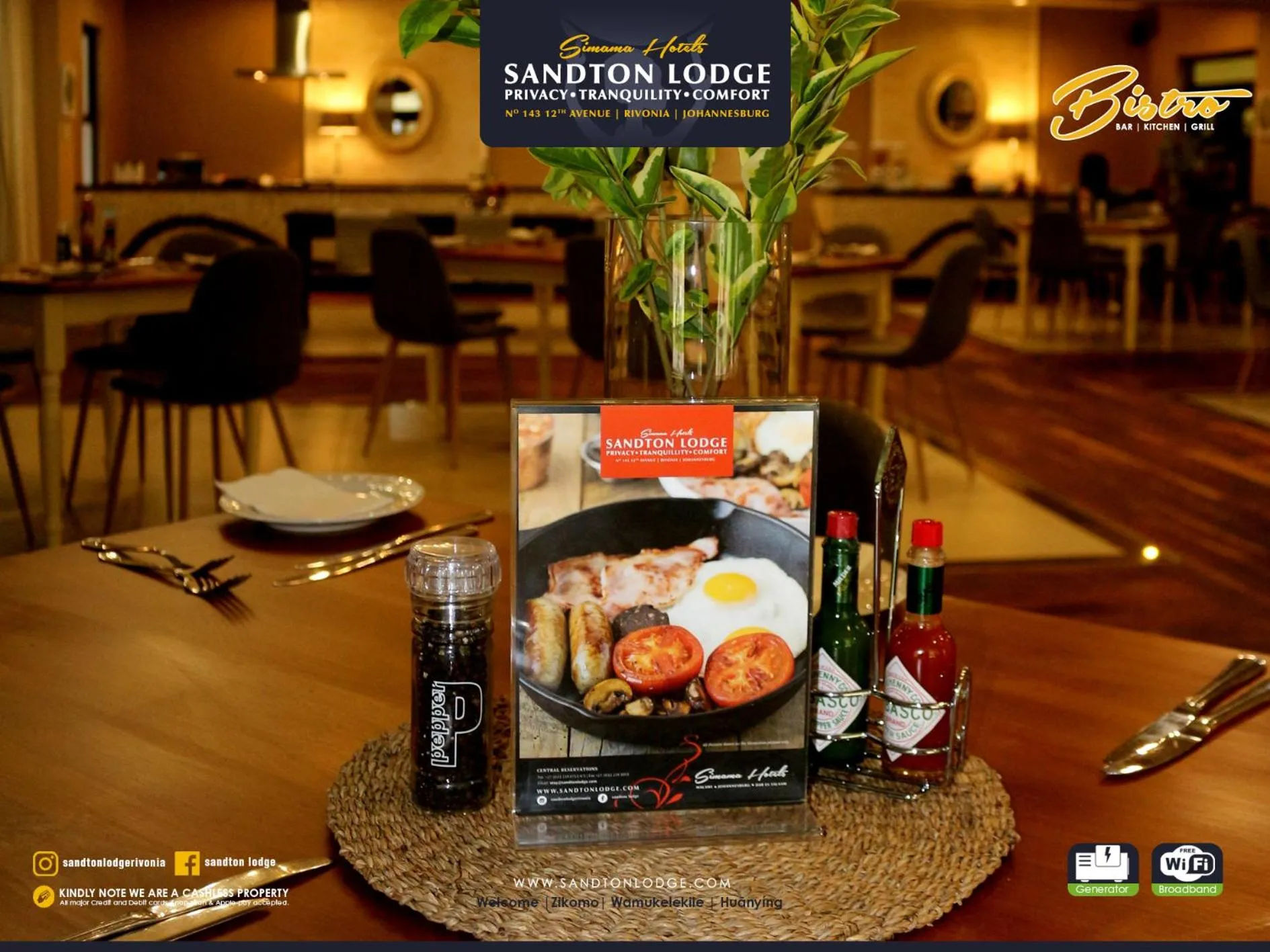 Restaurant/places to eat in Sandton Lodge Rivonia