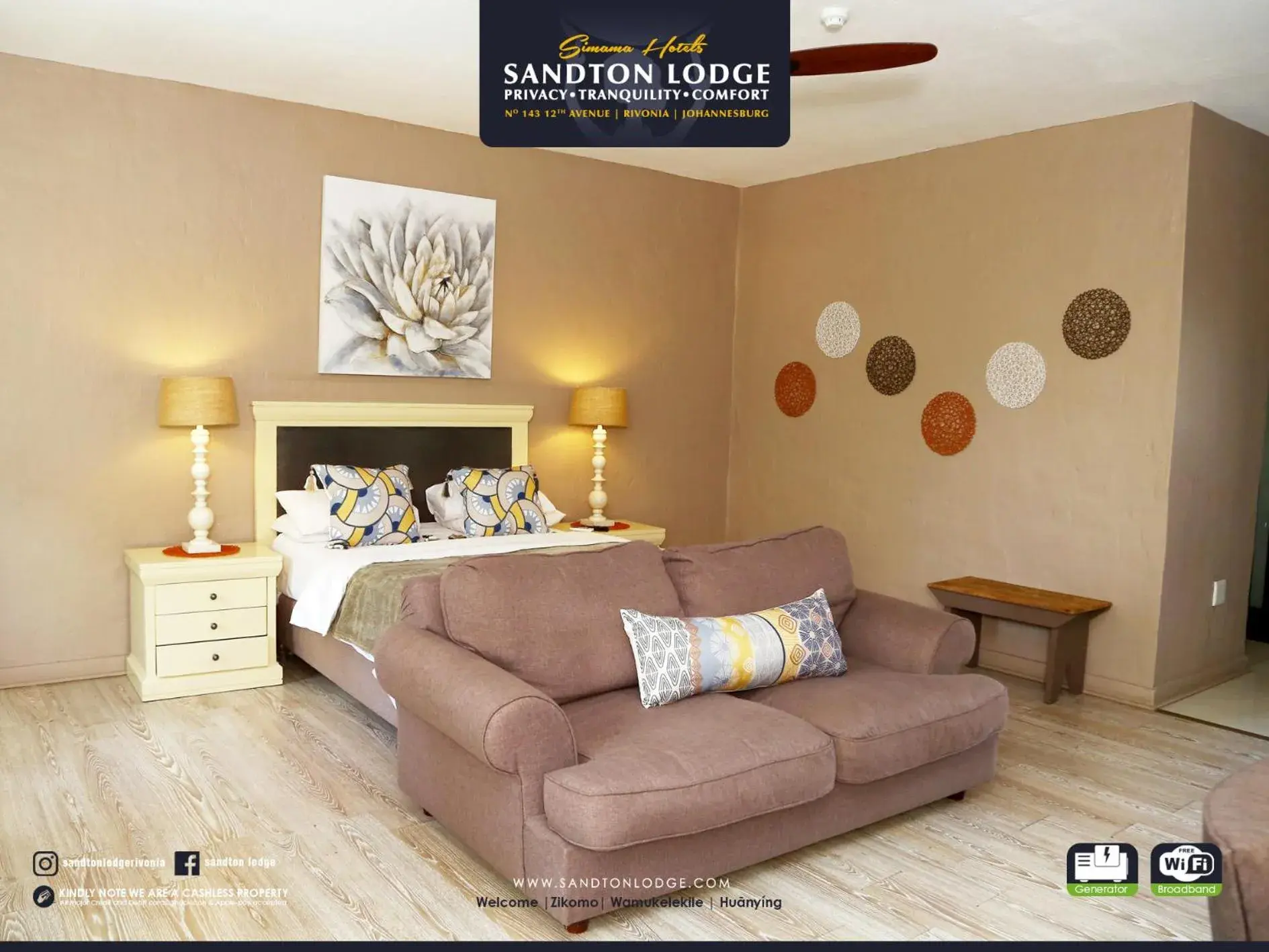 Bedroom, Bed in Sandton Lodge Rivonia Bedroom, Bed in Sandton Lodge Rivonia