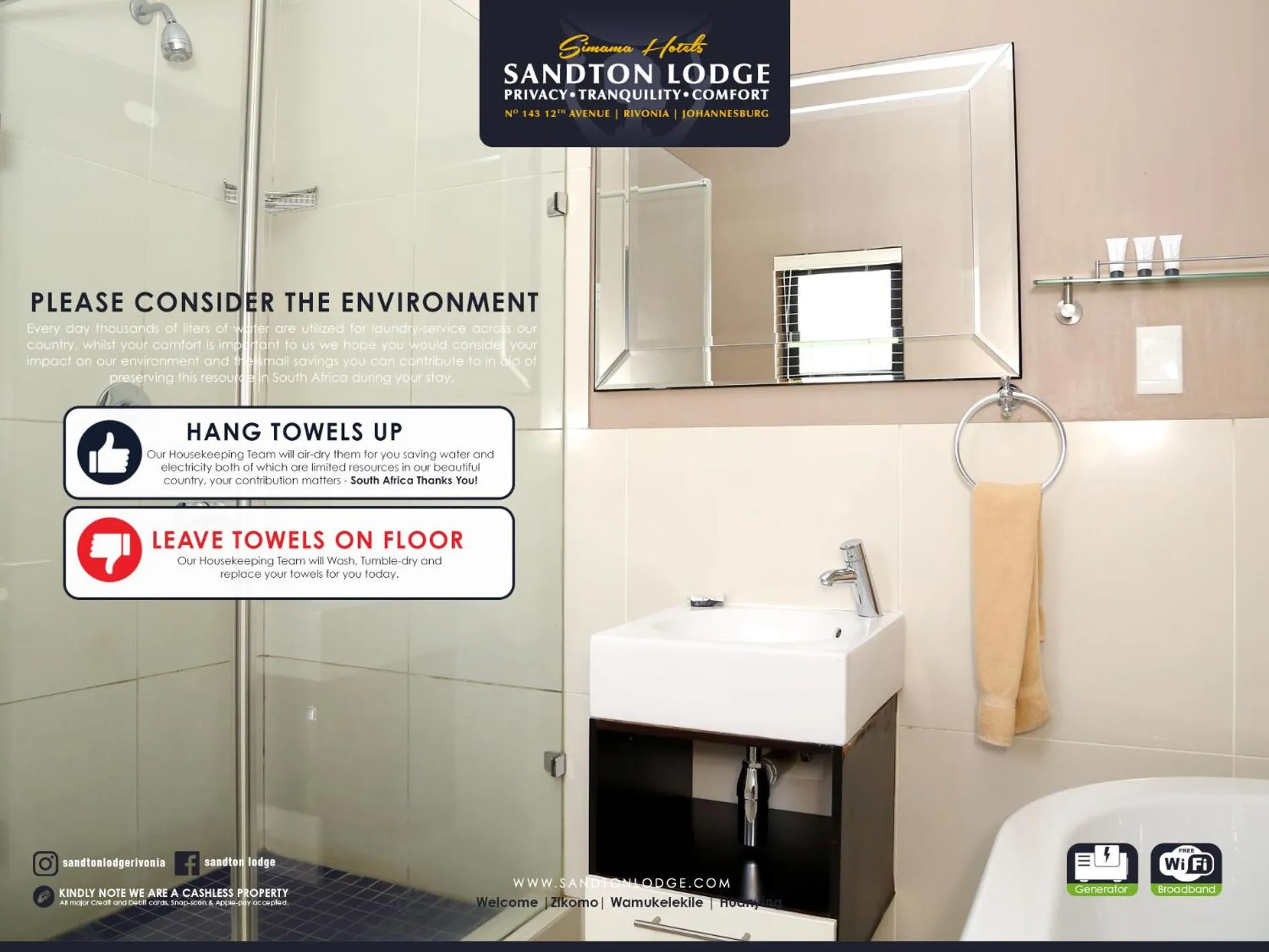 Shower in Sandton Lodge Rivonia