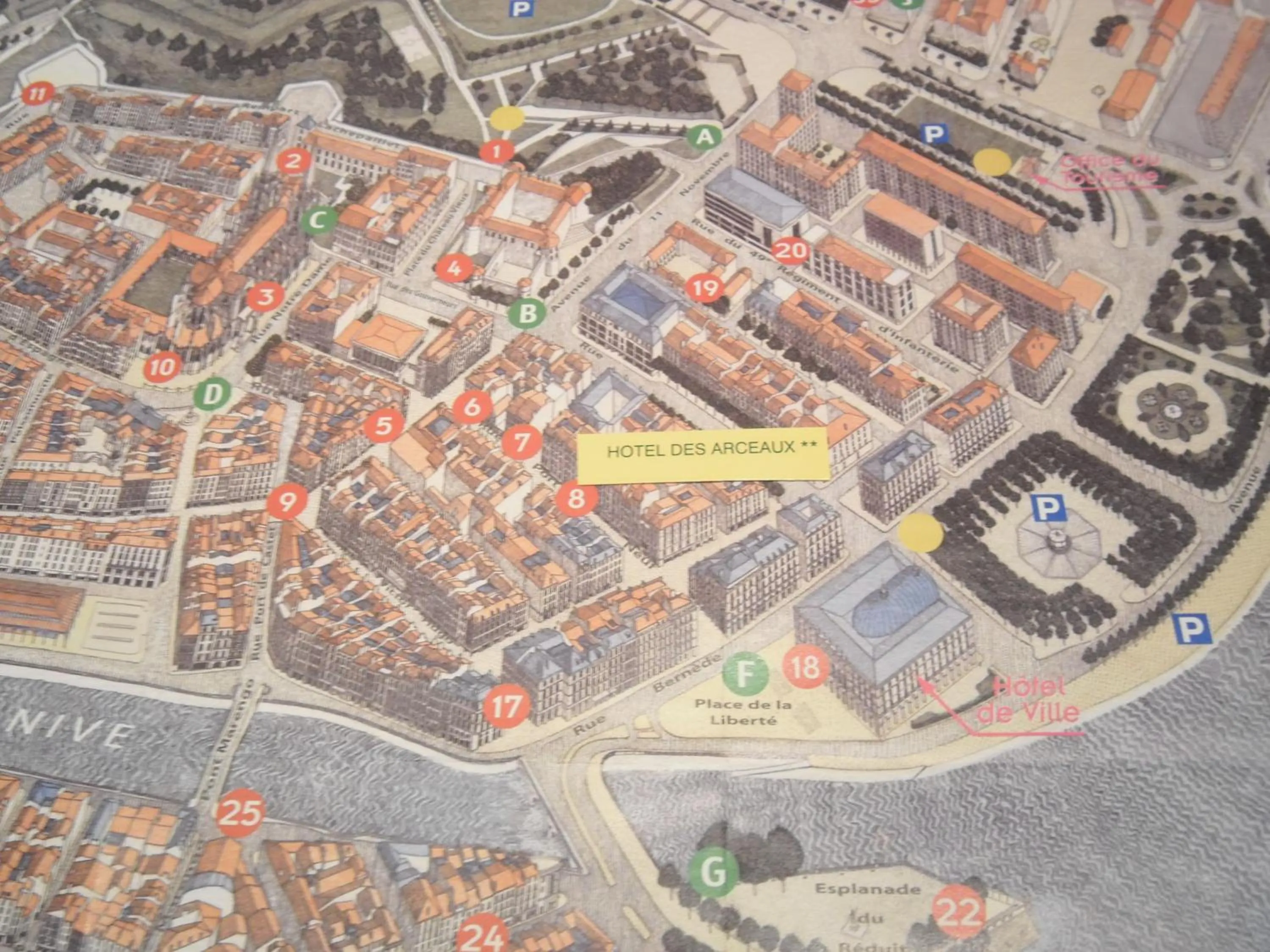 Bird's eye view in Hôtel des Arceaux