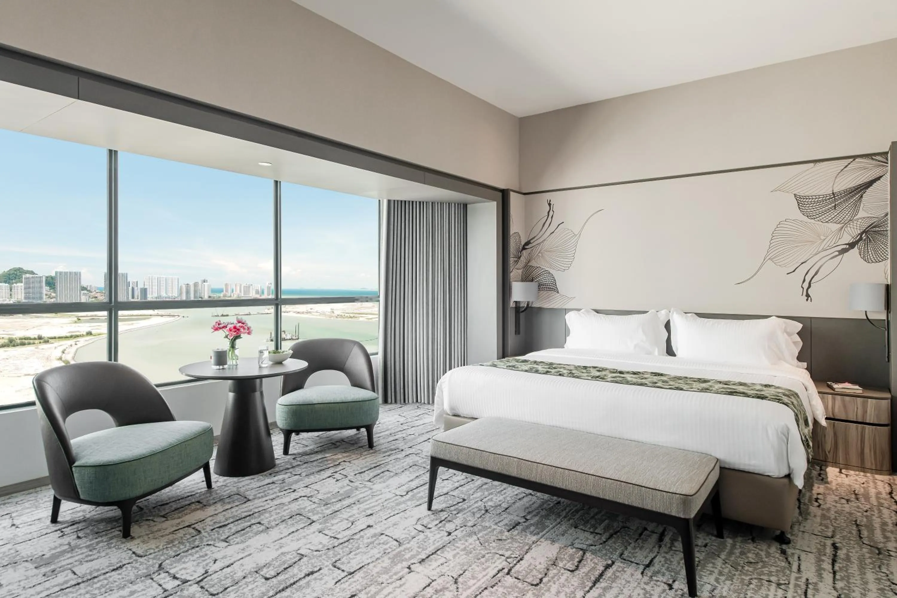 View (from property/room), Bed in Ascott Gurney Penang