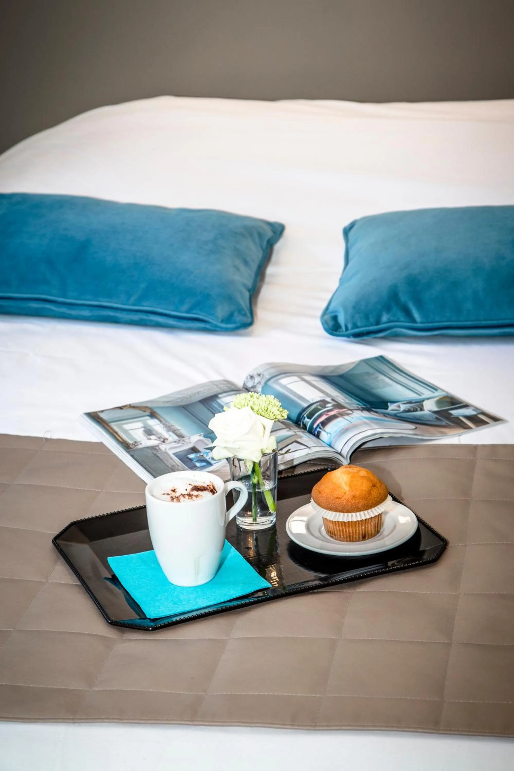 Food close-up, Bed in Hotel De La Pommeraie