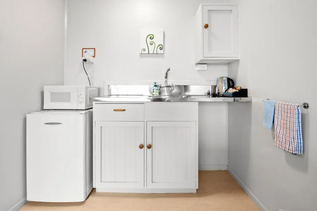 Kitchen or kitchenette in Te Aroha Motel