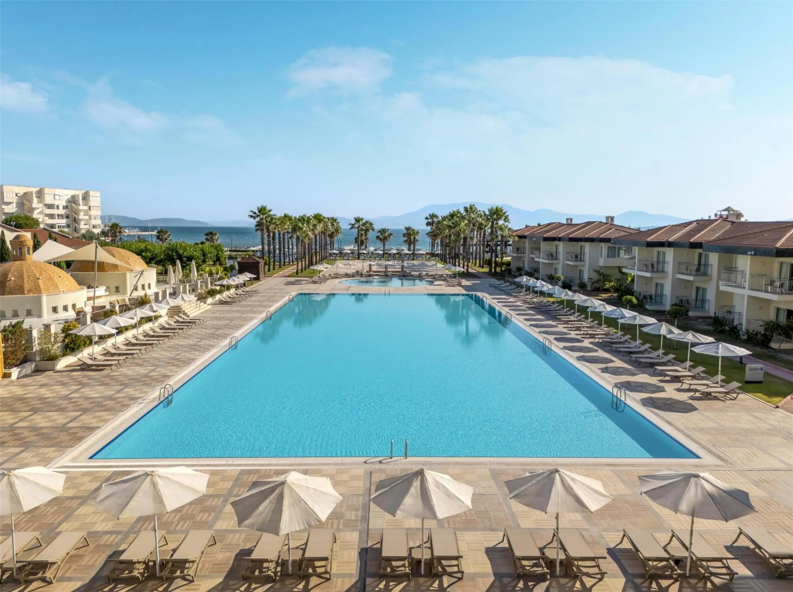 Pool view in Radisson Blu Resort & Spa Cesme