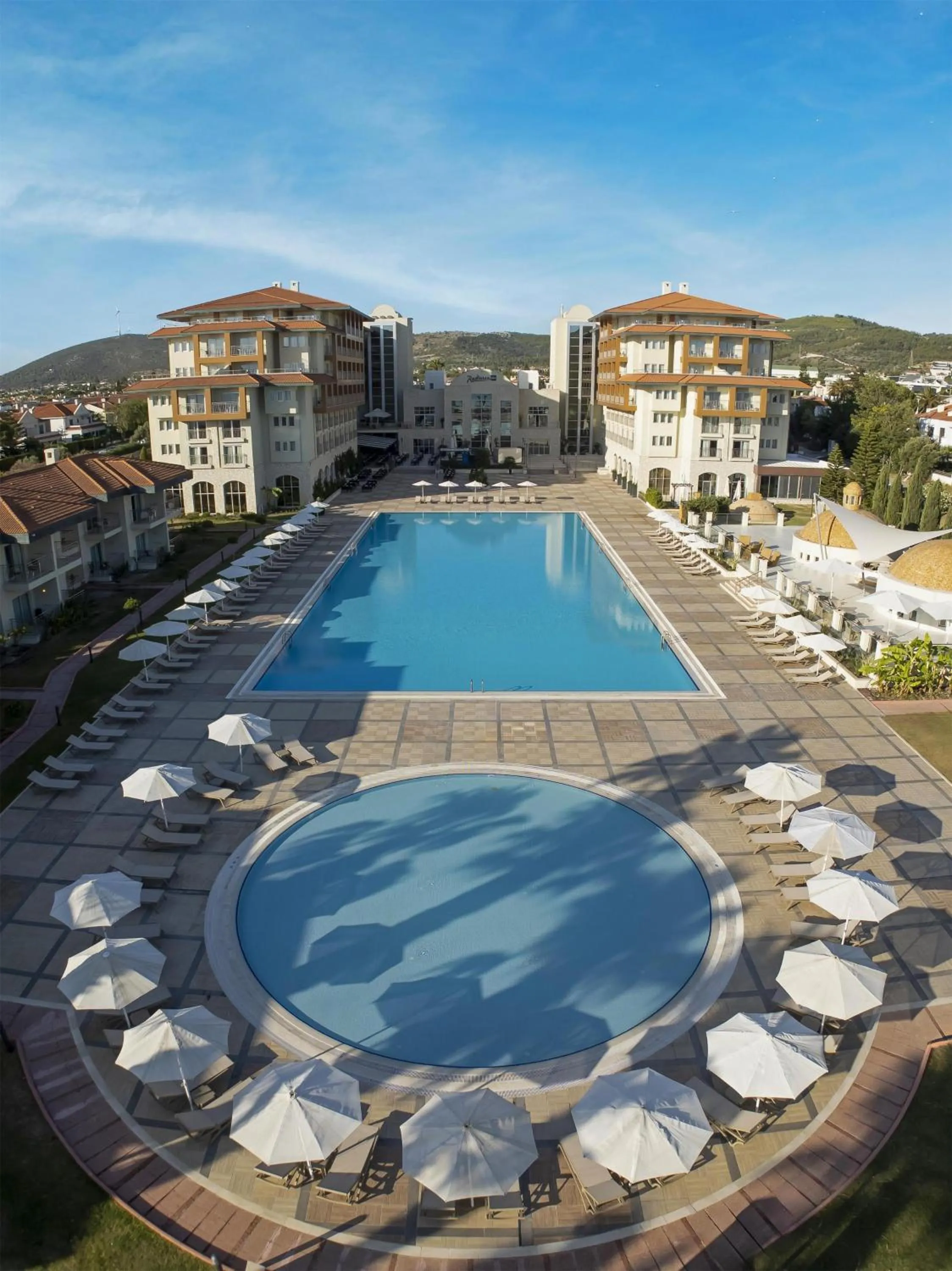 Pool view in Radisson Blu Resort & Spa Cesme