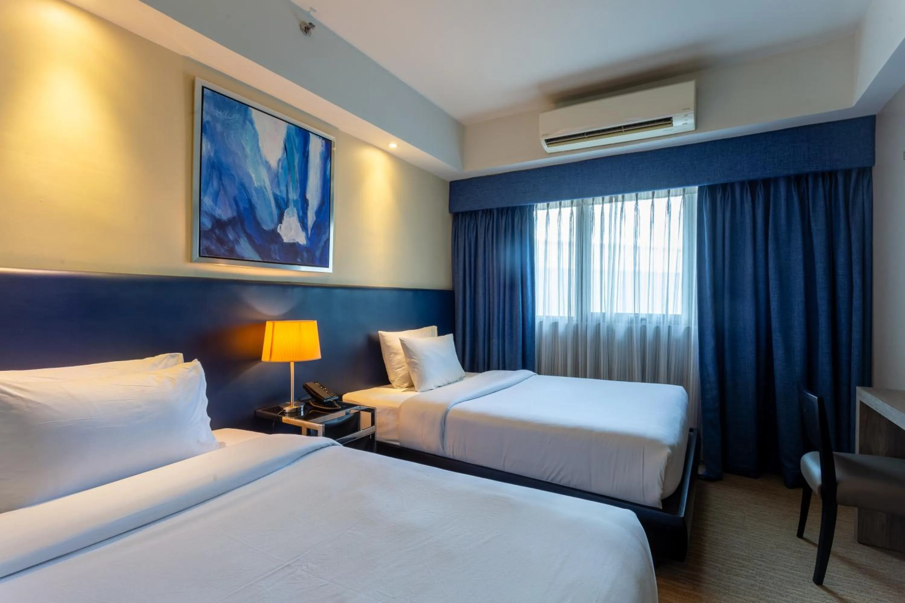 Bed in Santorini Hotel