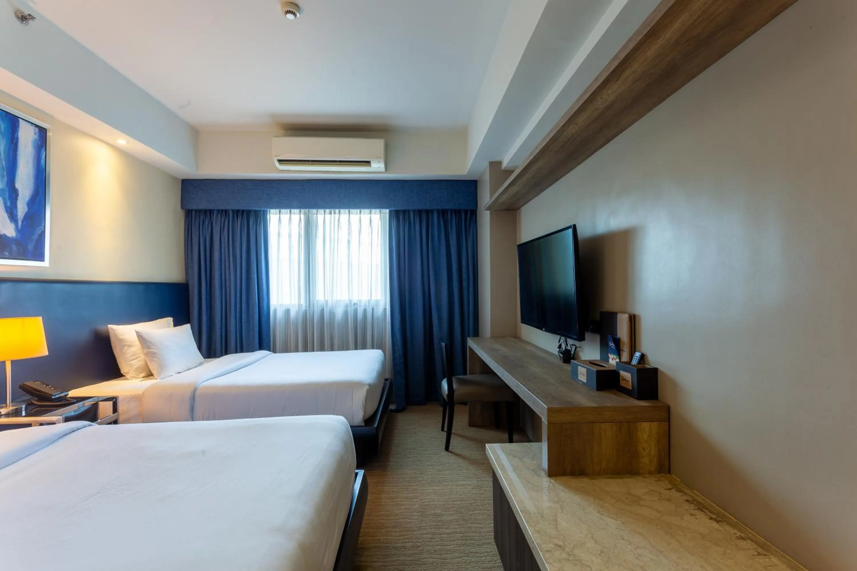 Bed in Santorini Hotel