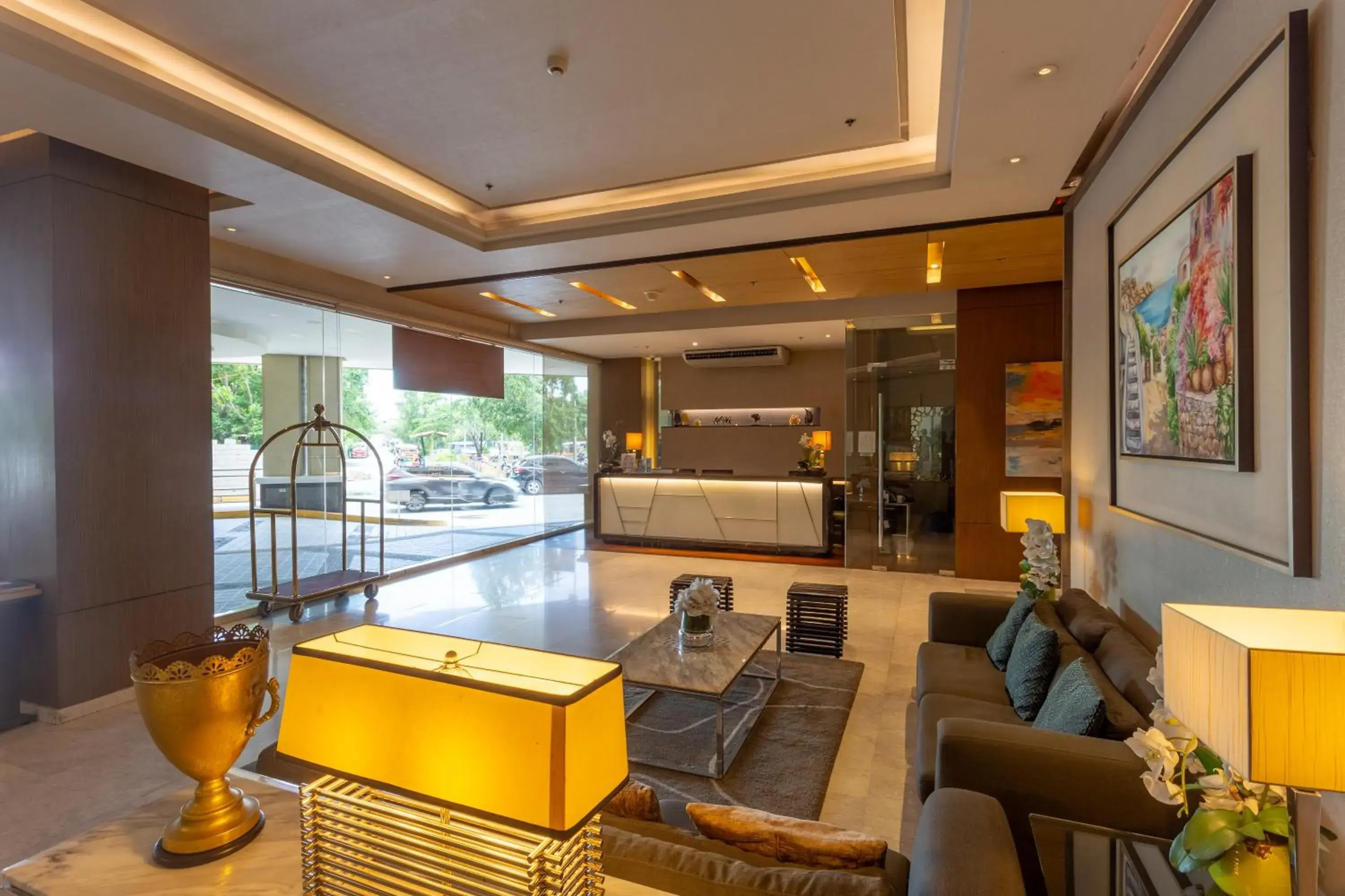 Lobby or reception in Santorini Hotel Lobby or reception in Santorini Hotel